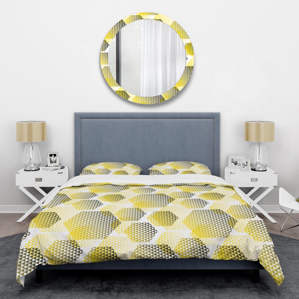 Designart BED24096-T 3 -Piece Yellow Twin Duvet cover Set