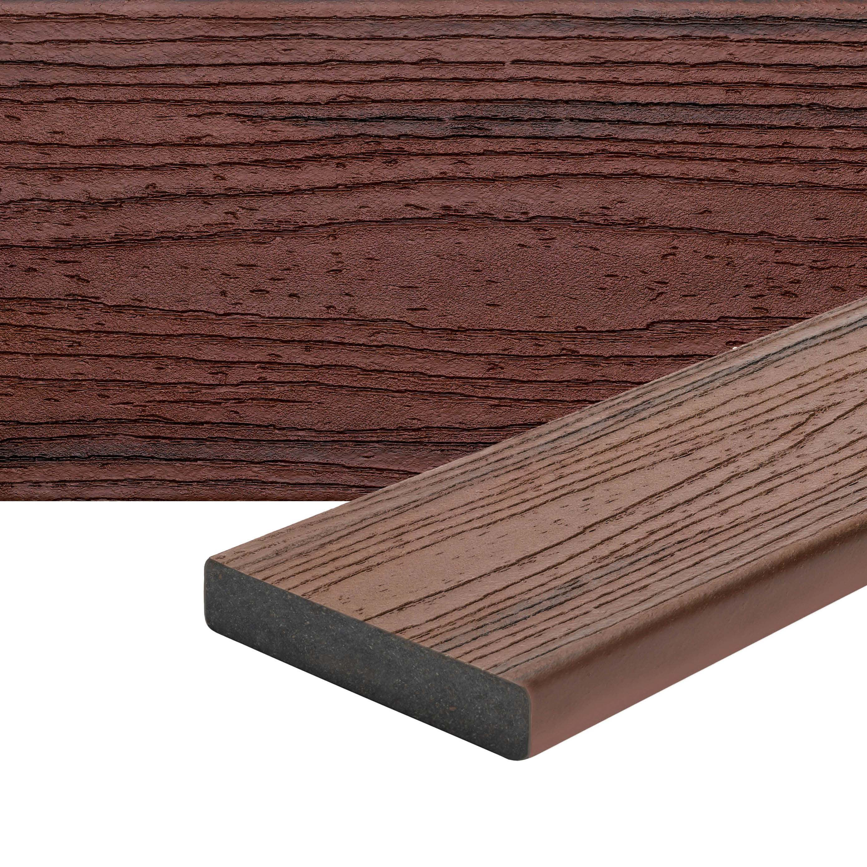 Trex 590201 Transcend 1-in x 6-in x 16-ft Lava Rock Square Composite Deck board