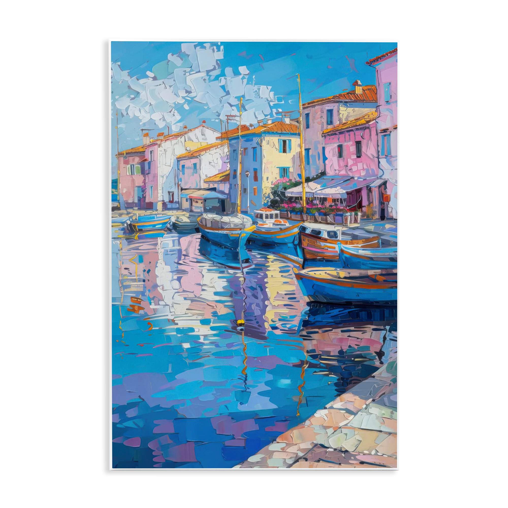 Stupell Industries BT-731-WD-13X19 Abstract Harbor Reflection Wall Plaque design by LSR Design Studio