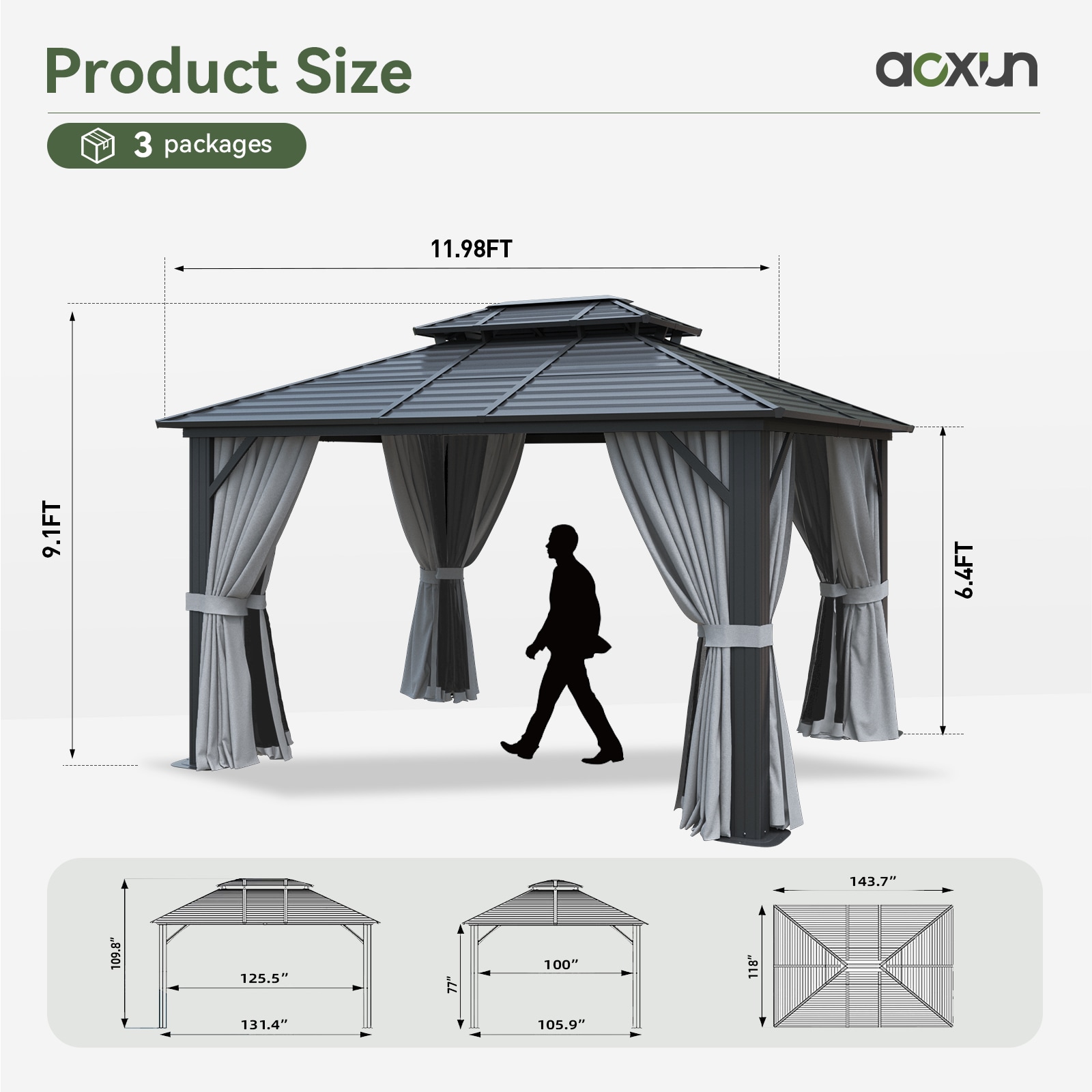 AOXUN G30014 Wood-Resin-Gazebos - View #6
