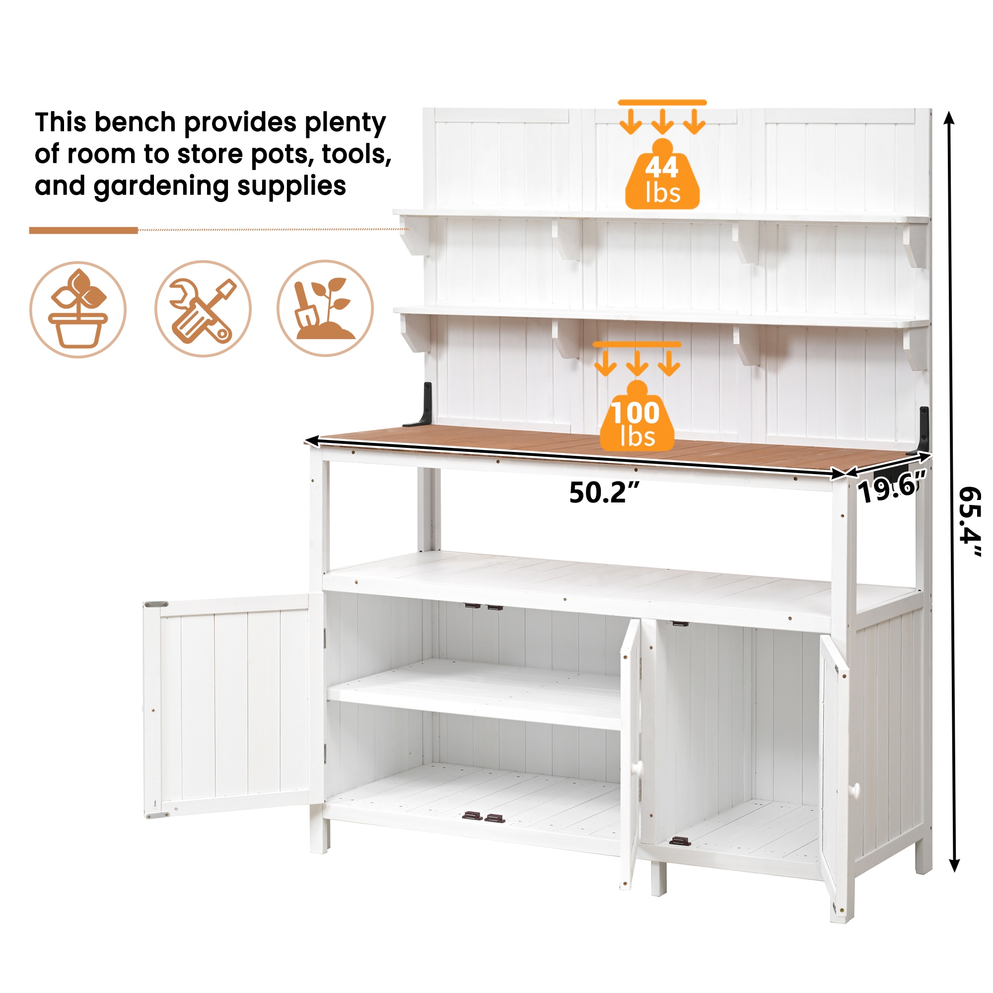 Kahomvis G243-QP717-03 Potting-Benches - View #3