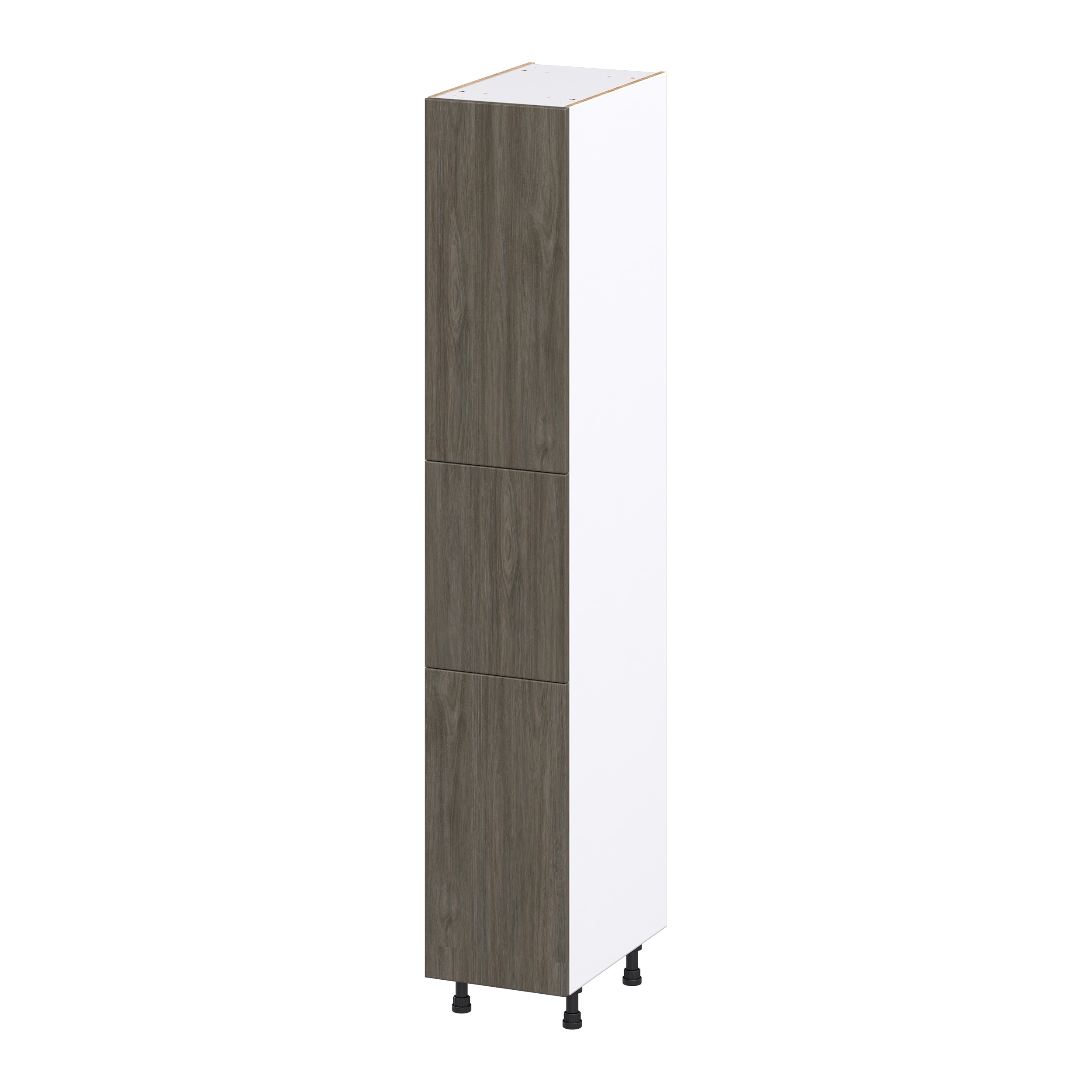 Hugo&Borg Savane 15-in W x 89.5-in H x 24-in D Textmel Pantry Fully Assembled Cabinet (Flat Panel Slab Door Style)