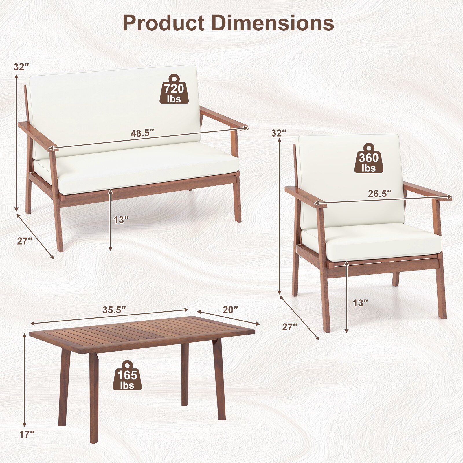Slickblue D-CO-+HW89417WH Patio-Conversation-Sets - View #5