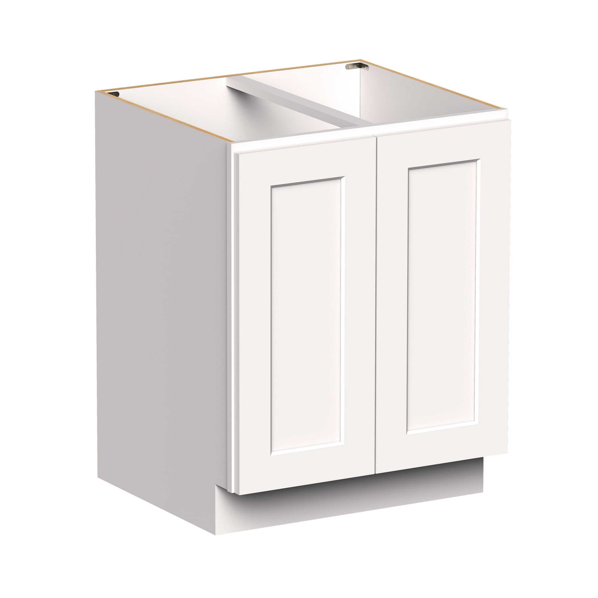 Boyel Living 27-in W x 34.5-in H x 24-in D White Shaker Ready-to-Assemble Kitchen Full Height Door Base Cabinet with Soft-Close Hardware