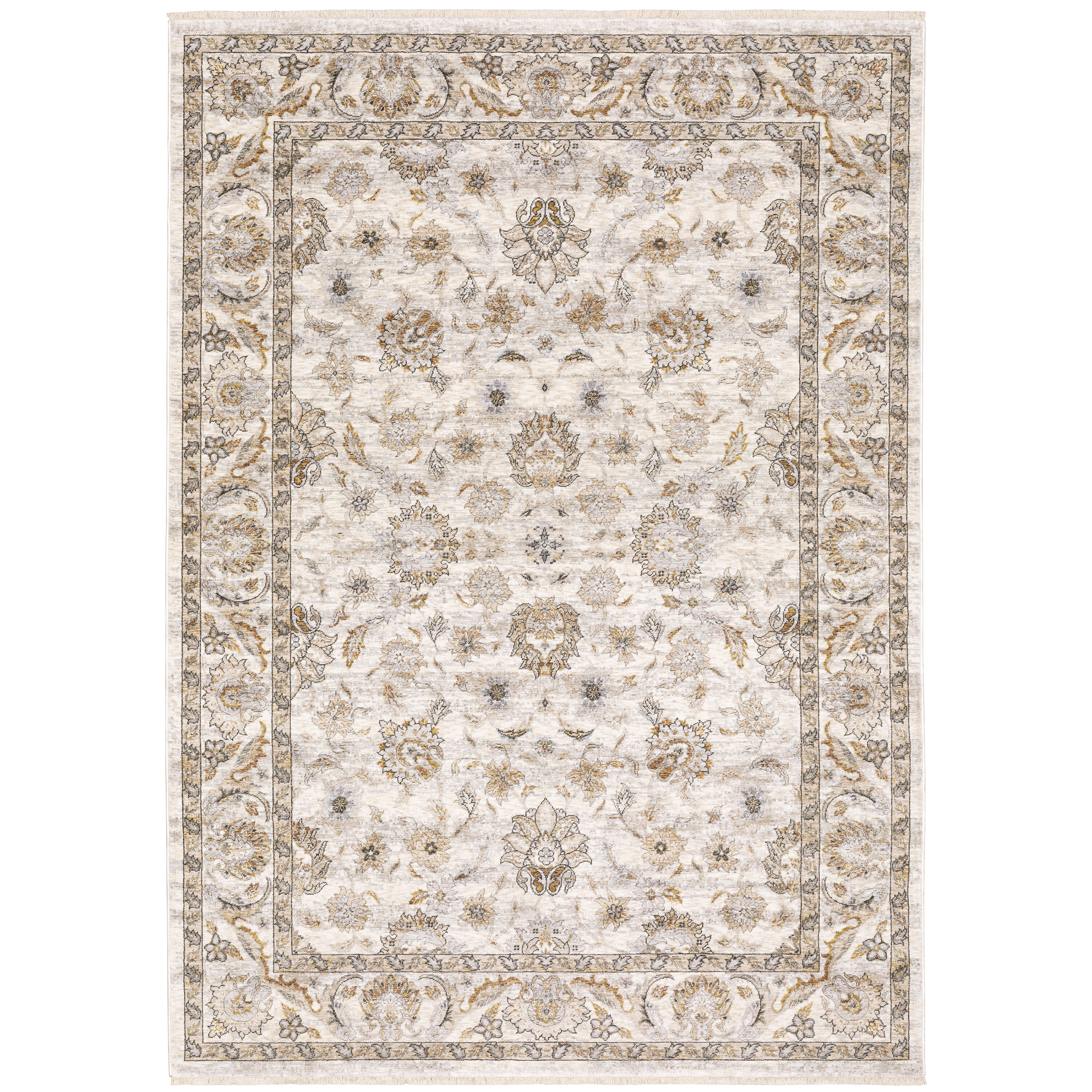Archer Lane 070MAHAW14L Cadagan 3 x 5 (ft) Polyester Ivory Rectangular Indoor Floral/Botanical Persian Area rug
