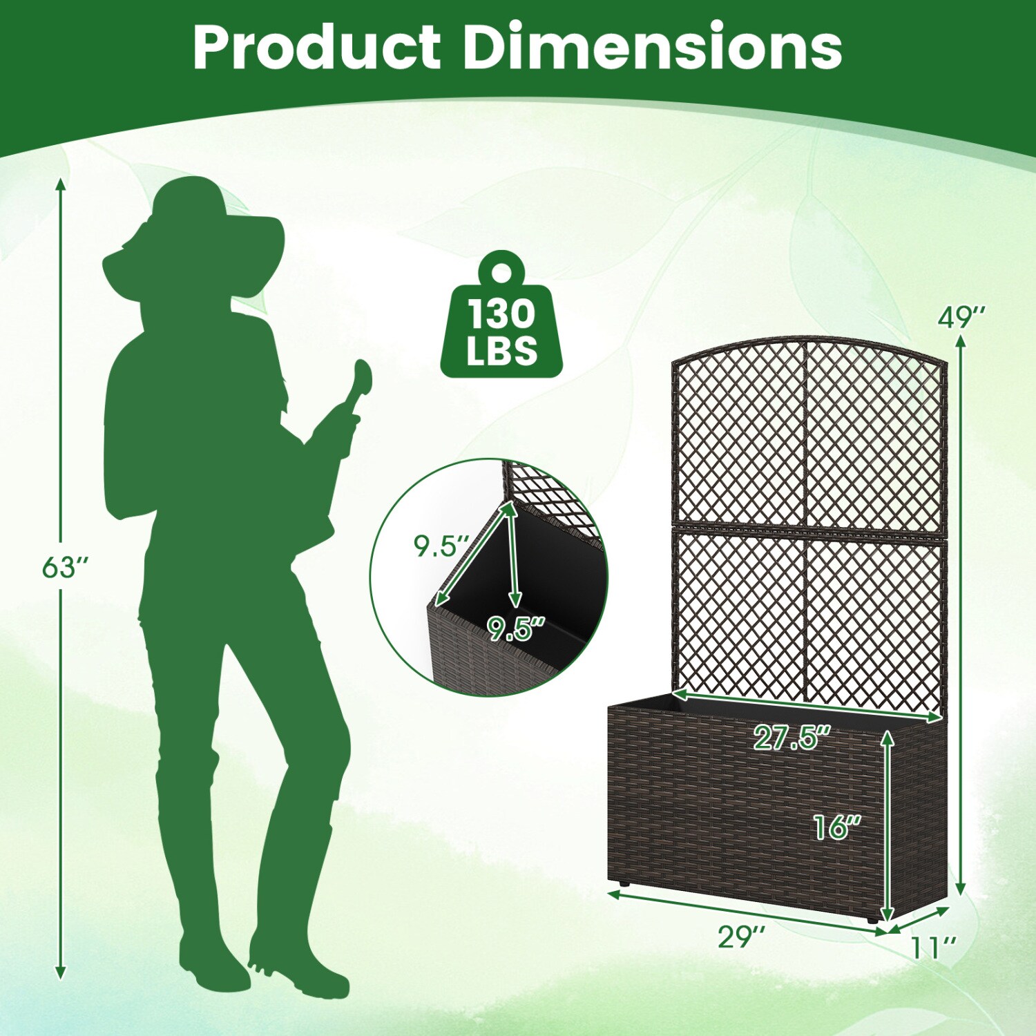 Slickblue D-CO-NB2864TG2 Raised-Garden-Beds - View #3