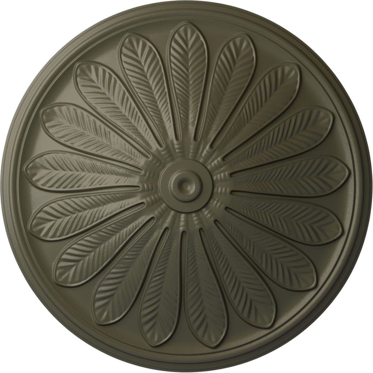 Ekena Millwork CM25BRWHF Brontes 25.5-in W x 25.5-in L Painted Witch Hazel Polyurethane Whole Ceiling Medallion