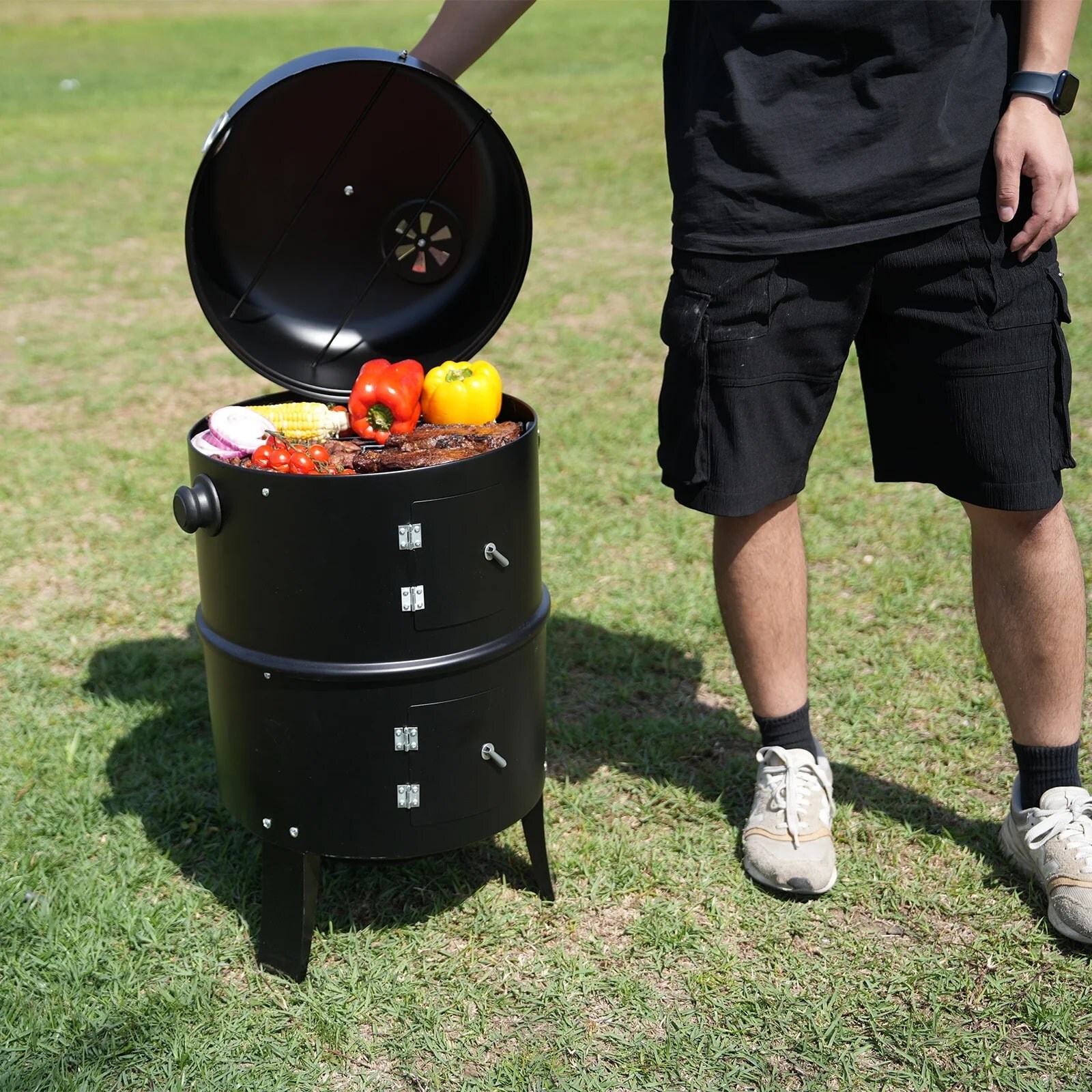KingChii CHARCOAL-BBQ-SMOKER Charcoal-Smokers - View #9