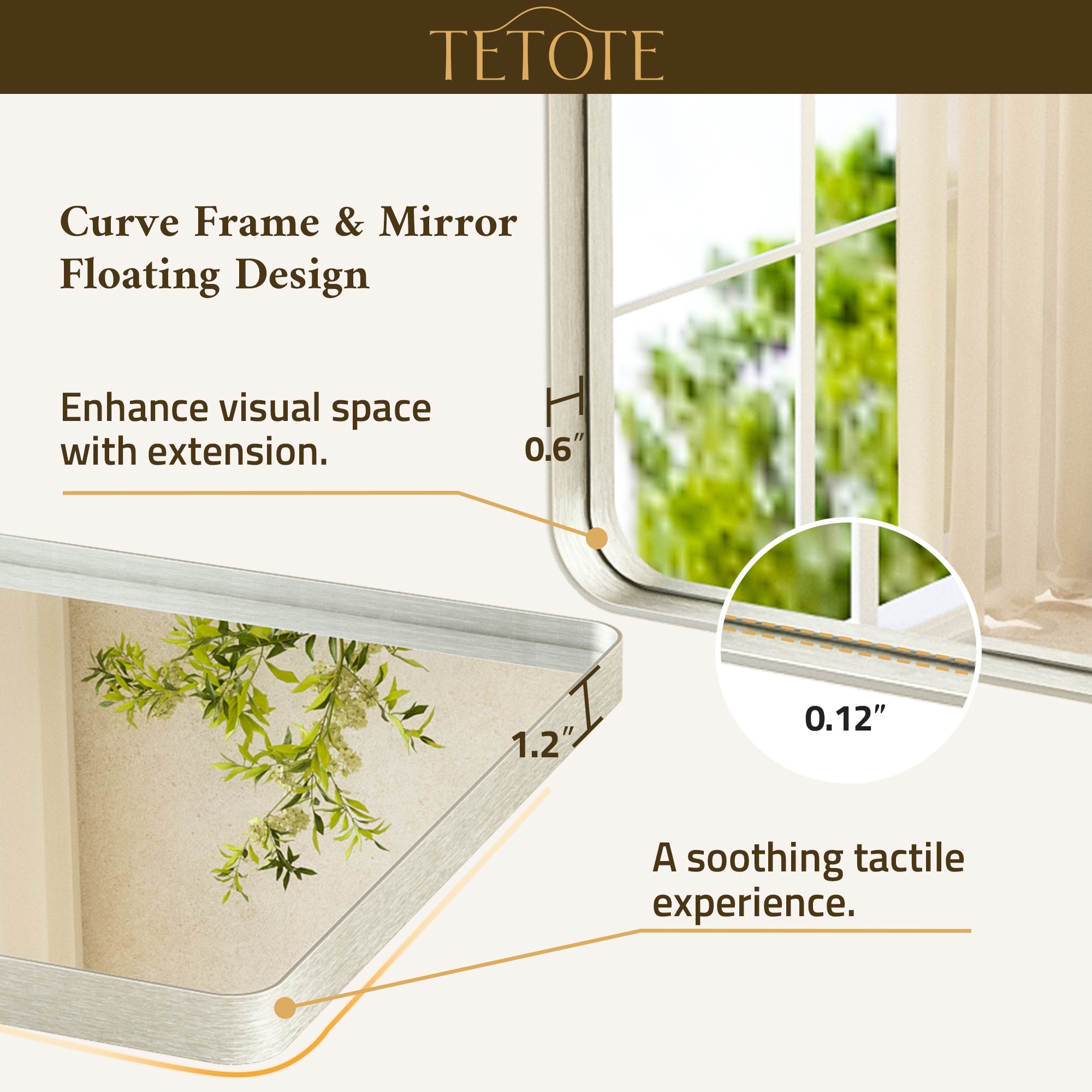 TETOTE LSC-TE-6040SI-B15 Framed-Bath-Mirrors - View #3