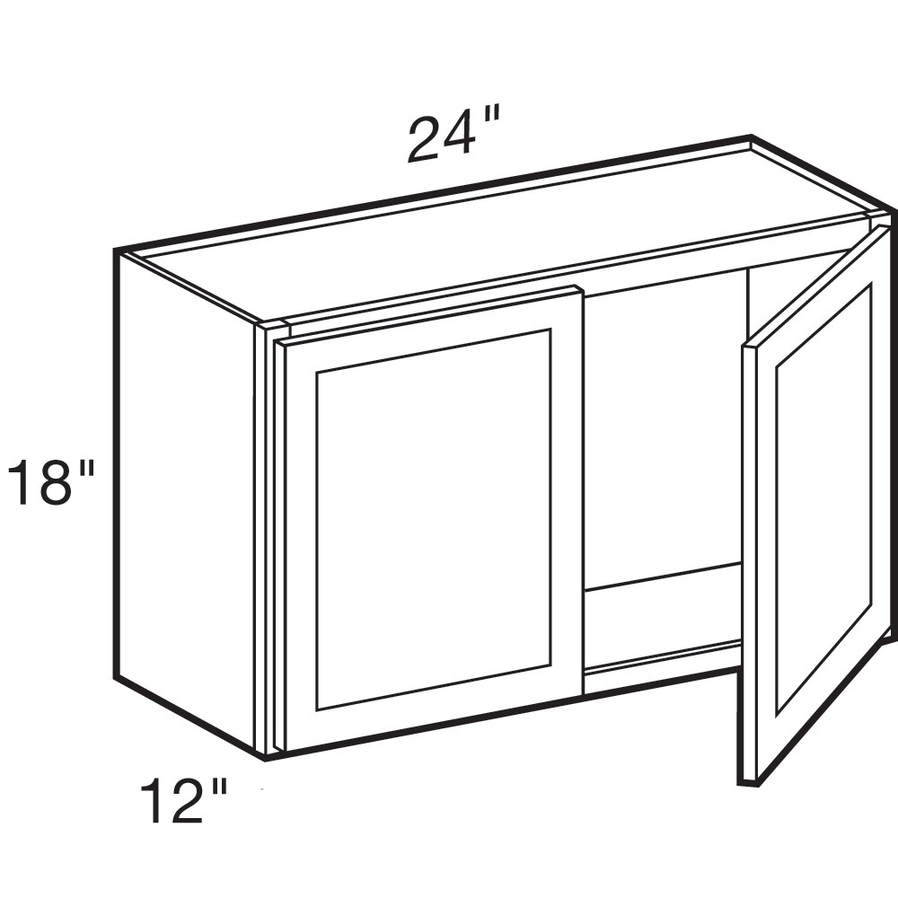 Luxxe Cabinetry Newhaven 24-in W x 18-in H x 12-in D Pure White Wall ...