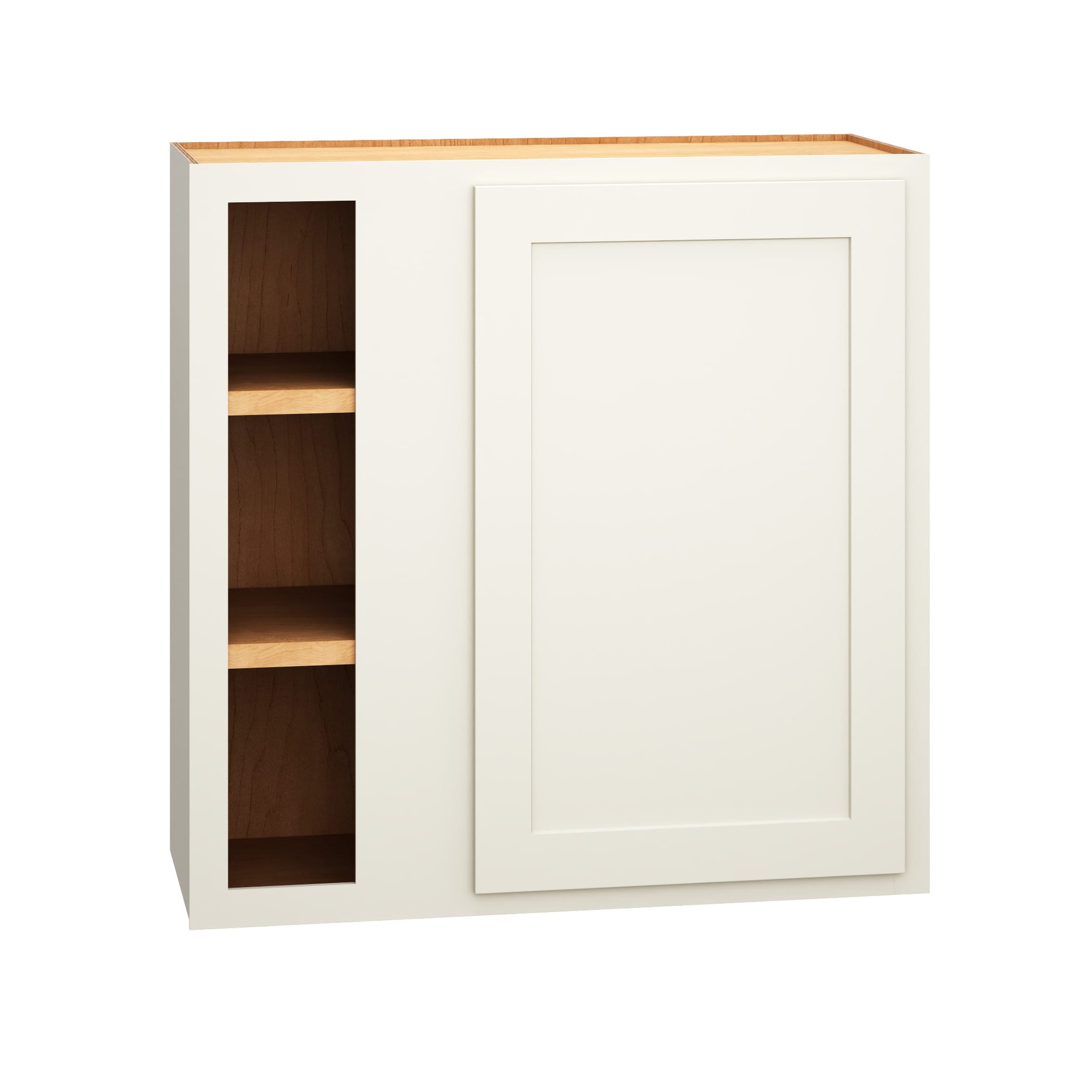 Diamond Express 321 WC3030S Jamestown 30-in W x 30-in H x 12-in D White Partial Overlay Blind Corner wall Fully assembled Plywood Cabinet (Recessed Panel Shaker)