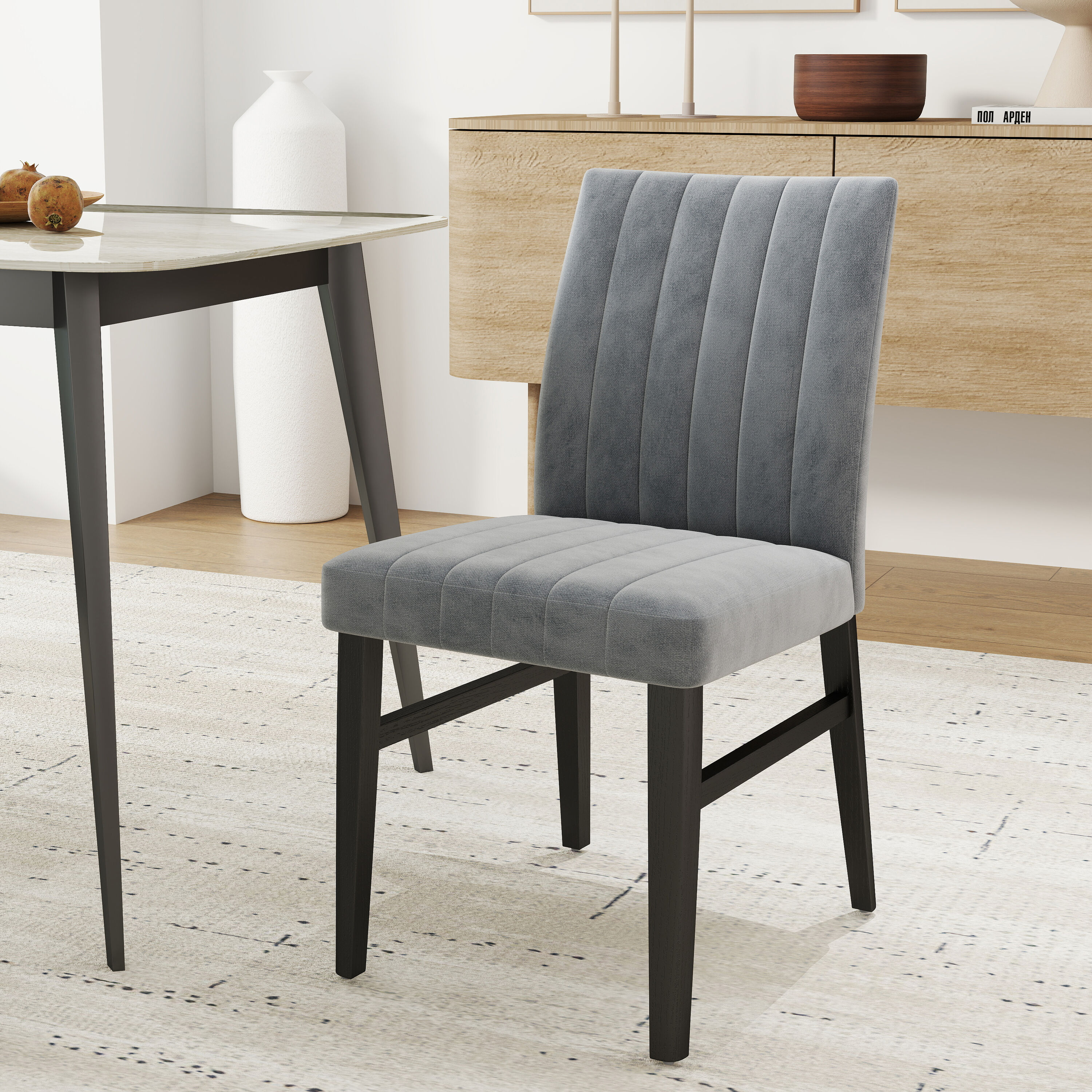 Roundhill Furniture C056GY Dining-Chairs - View #3