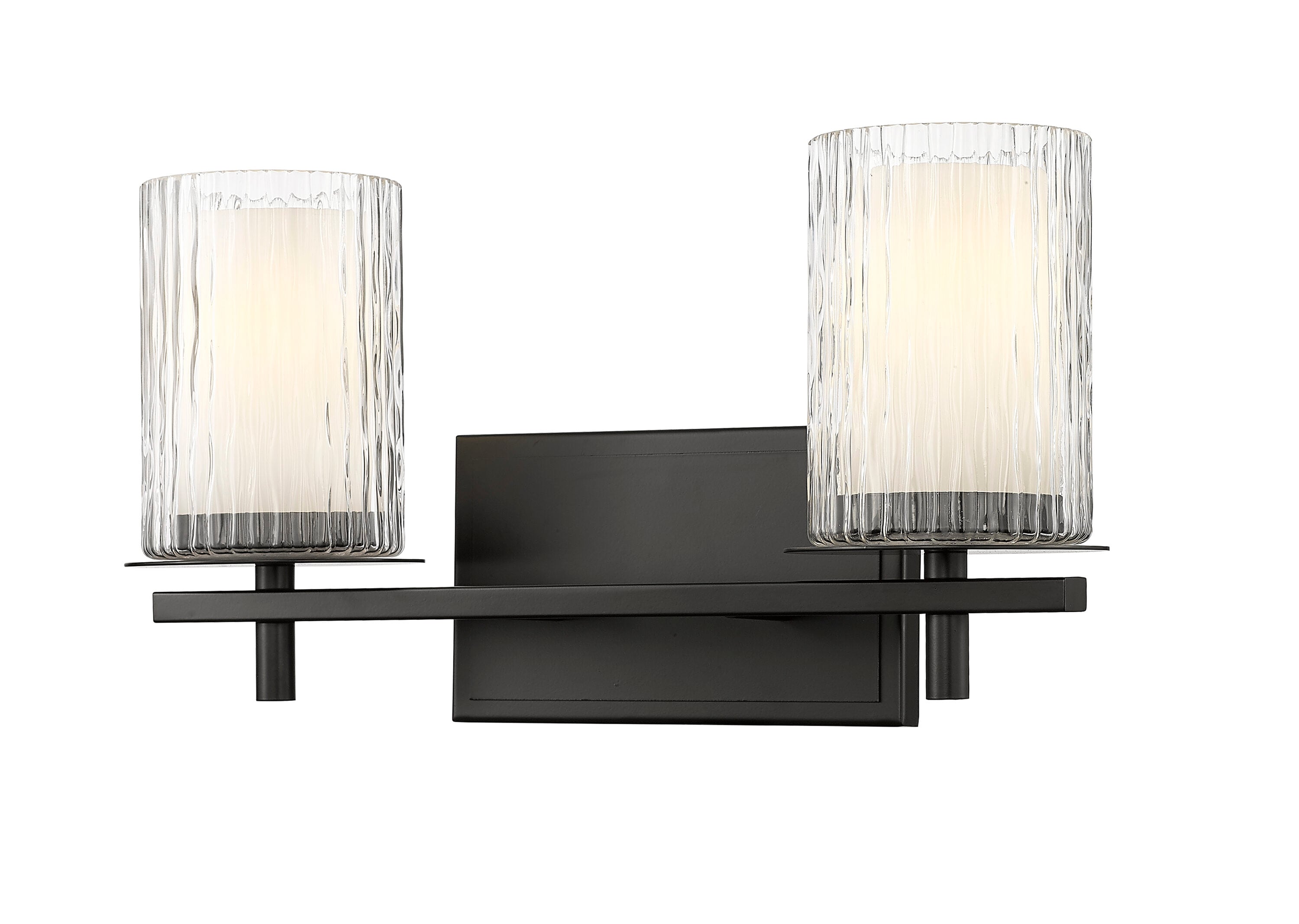 Z-Lite 1949-2V-MB Grayson 16-in 2 -Light Matte Black Transitional Vanity light