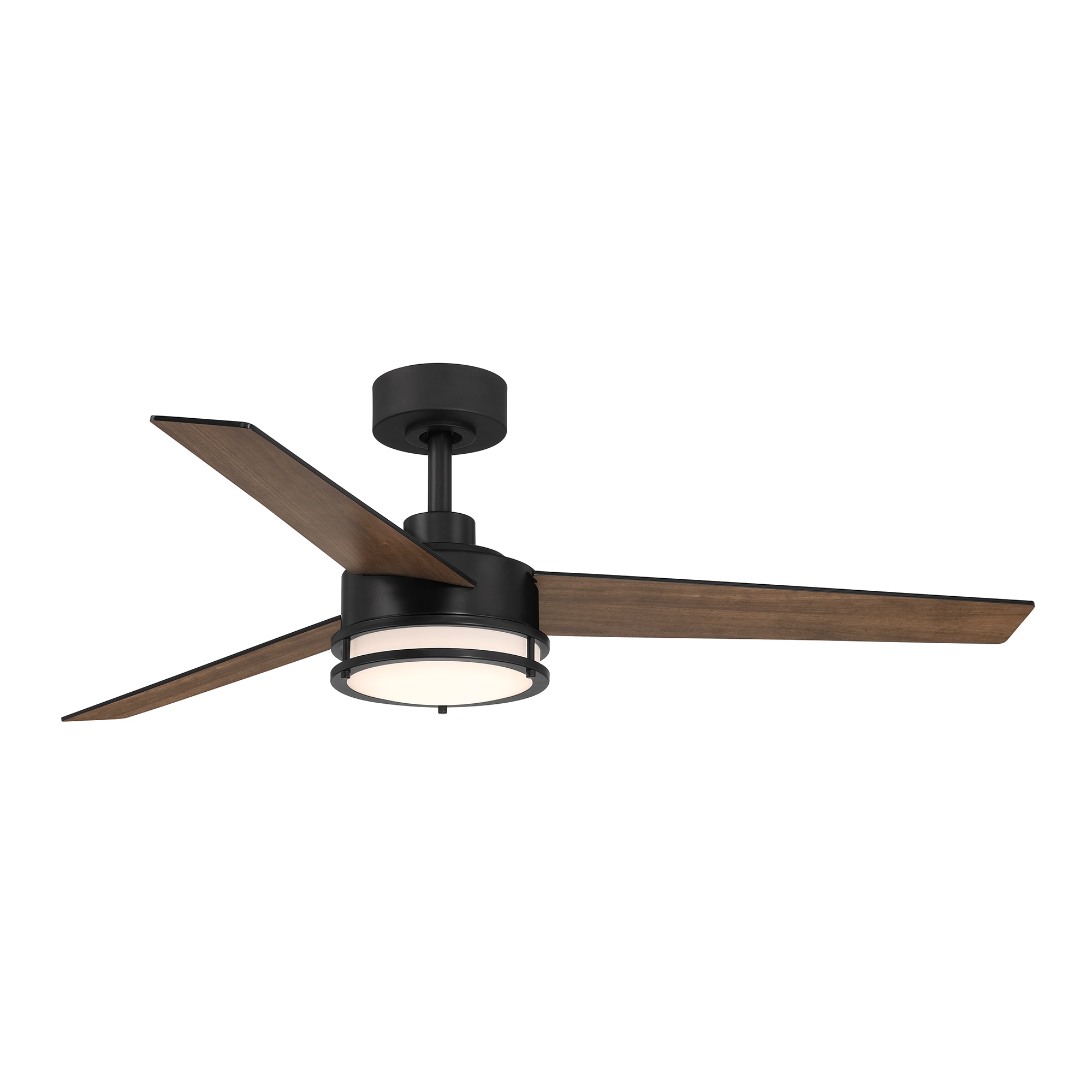 Designers Fountain Cassini 52-in Matte black Color-changing Integrated LED Indoor/Outdoor Flush Mount Smart Ceiling Fan with Light and Remote (3-Blade) FS-CSN52RGB-MB Sansujyuku sansujyuku.com