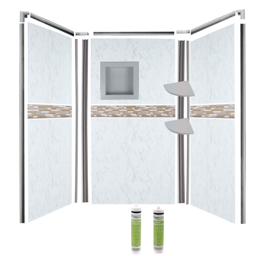 White Poly Tub and Shower Surround — Bella CORE