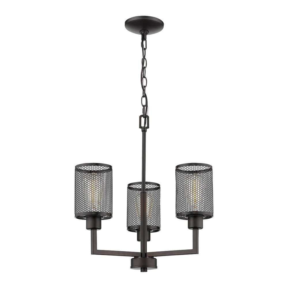 EGLO 203469A Verona 3-Light Oil-Rubbed Bronze Transitional Cage Chandelier