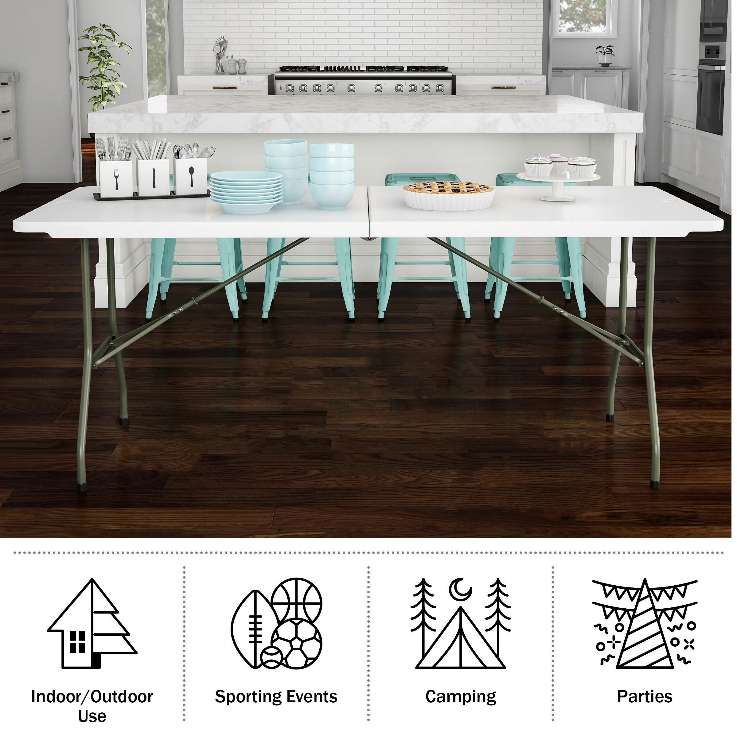 Hastings Home 395145GFL Folding-Tables - View #3