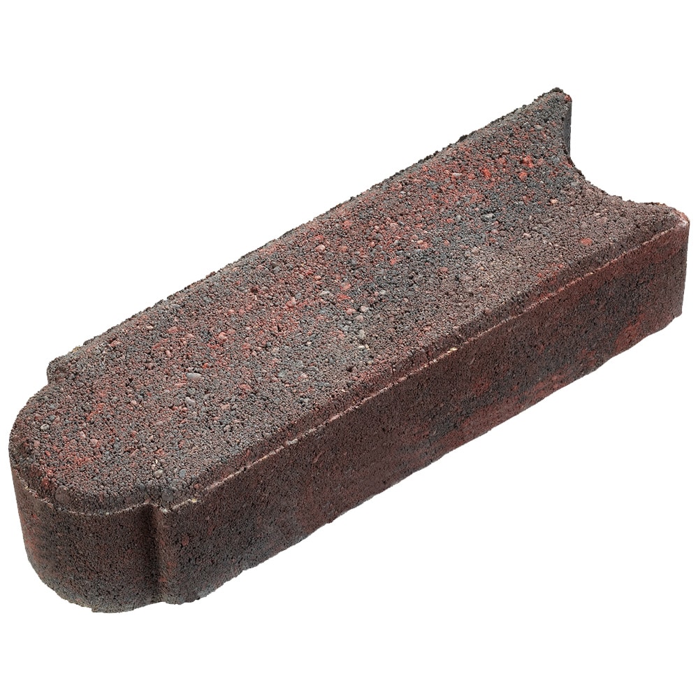  608440PIP Bullet 4.0-Inches L x 12.0-Inches W x 3.0-Inches H Red/Black Concrete Straight edging stone