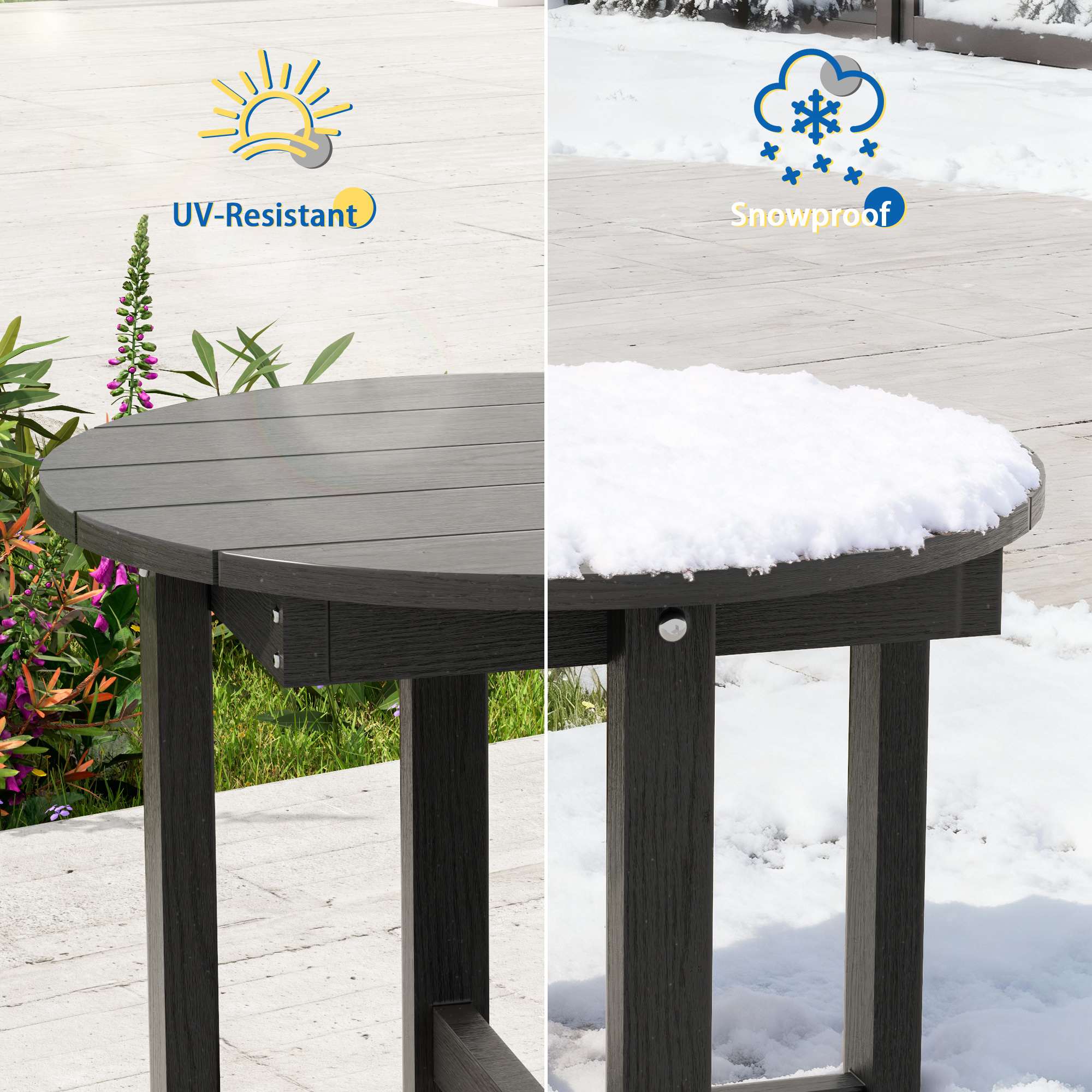 Aok Garden LWP-PST-27-BK Patio-Tables - View #3