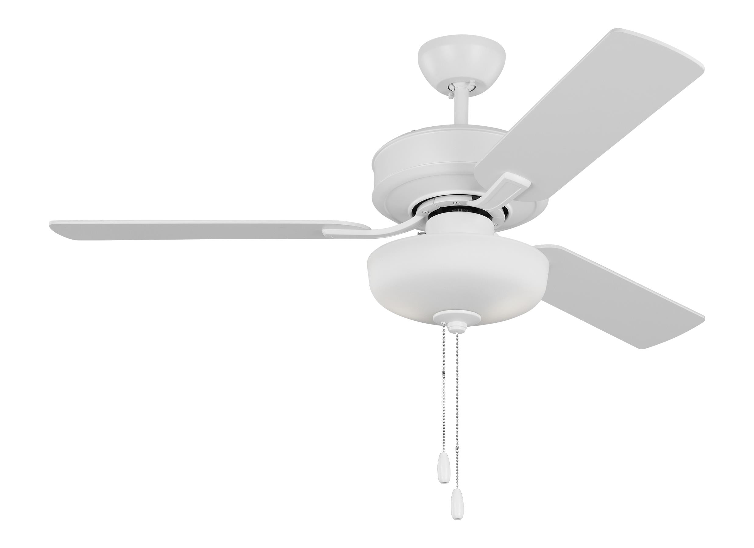 Generation Lighting 3LD48RZWD Linden 48-in Matte White with Matte White Blades Ceiling Fan With Light ( 3 -Blade )