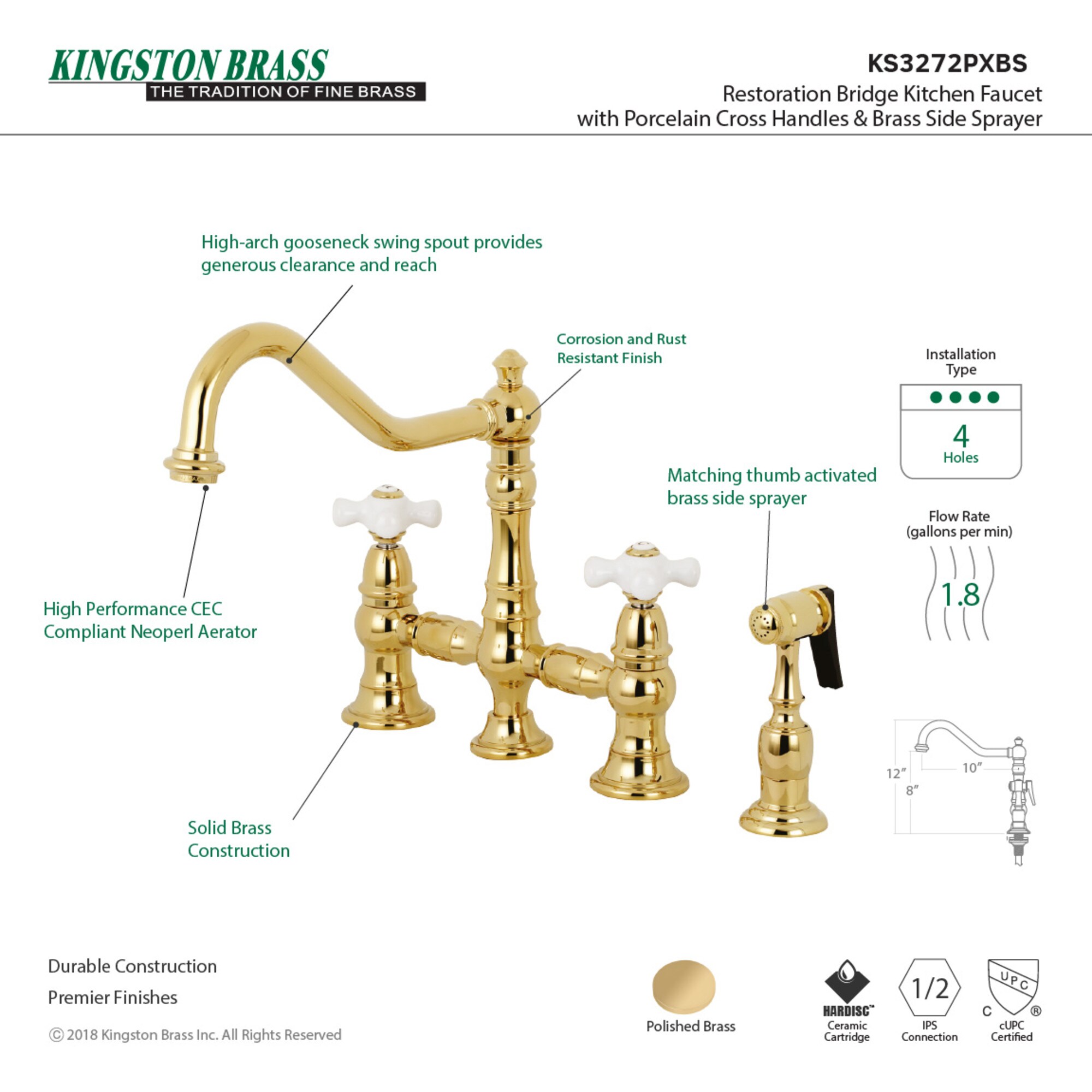 Kingston Brass WLKS3272PXBS Kitchen-Faucets - View #3