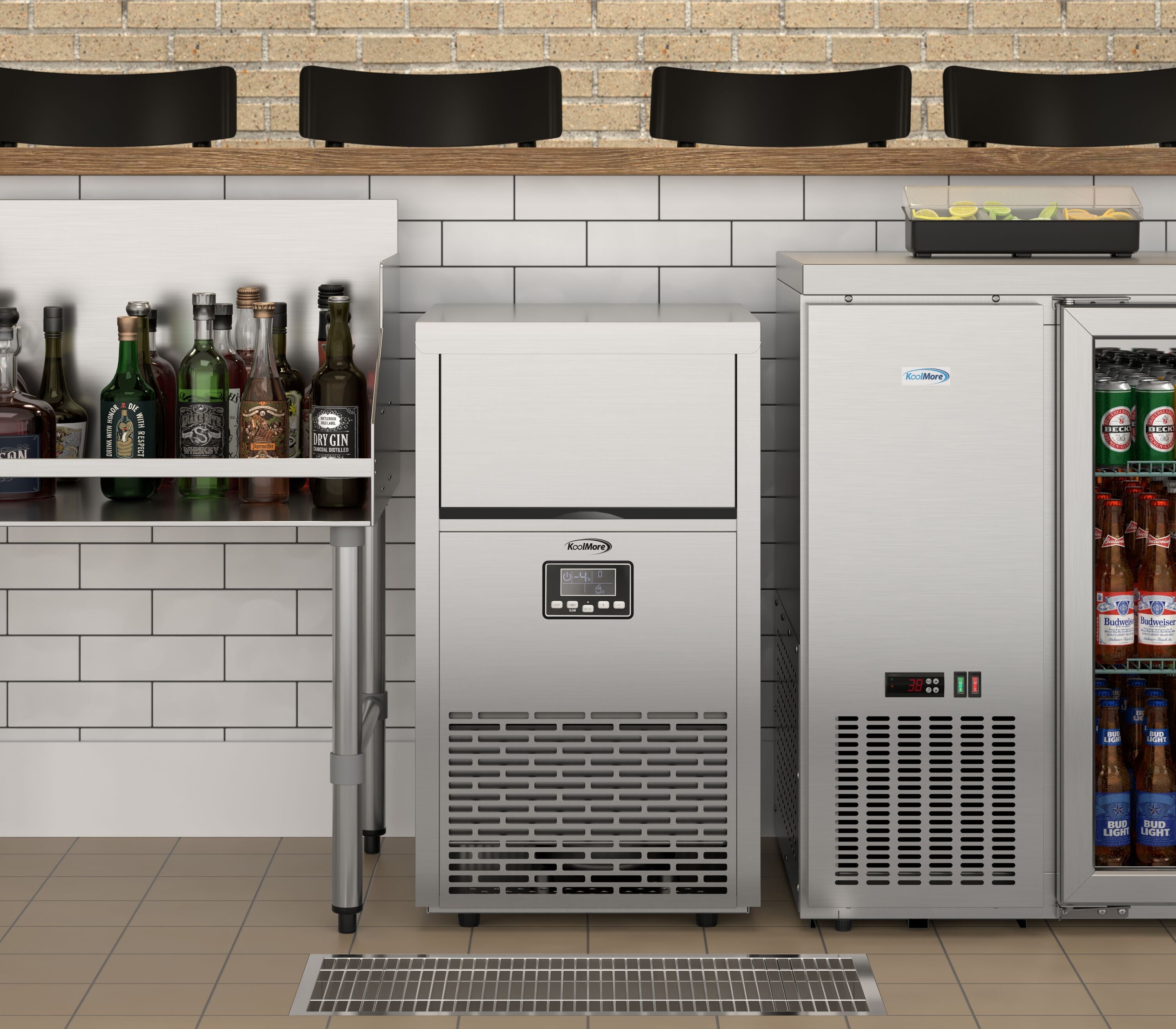 KoolMore LOW-KM-CIM100-CRSS Commercial-Ice-Makers - View #2