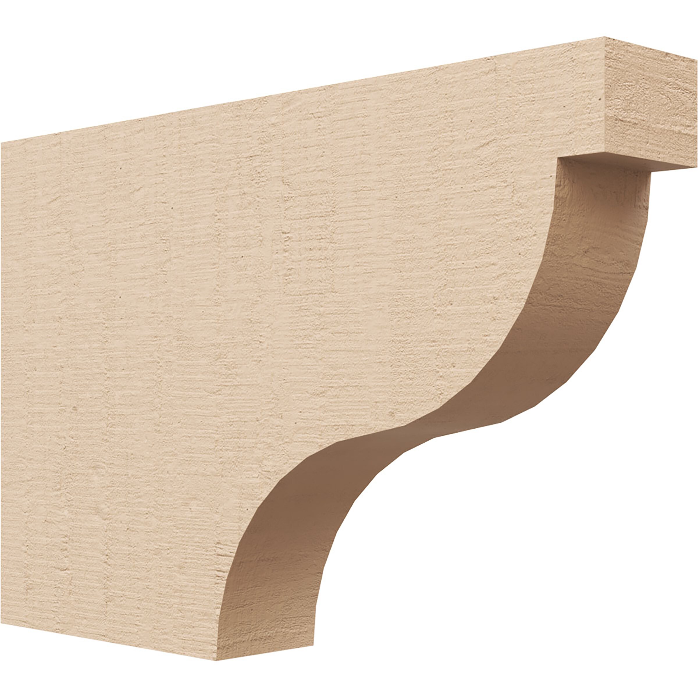 Ekena Millwork RFTU02X08X12GARRCPR Garner Woodgrain 2-in x 8-in x 12-in Brown Urethane Standard bracket
