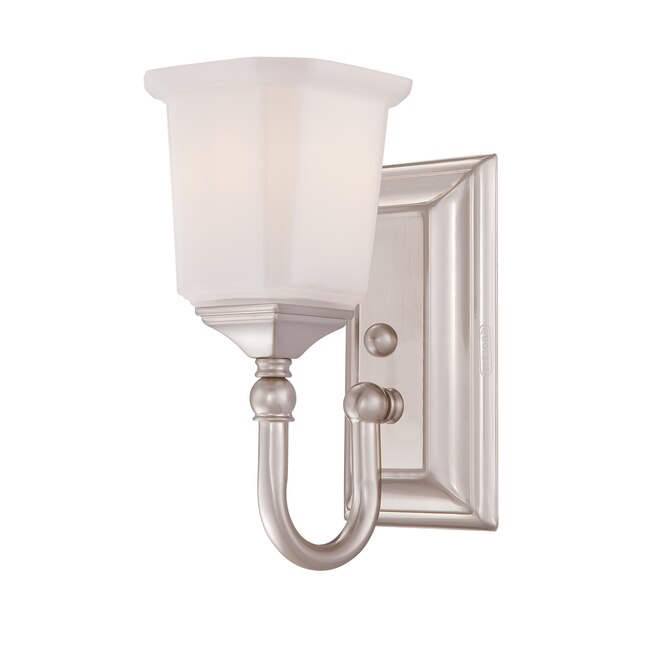 Quoizel Nicholas 5 In W 1 Light Brushed Nickel Transitional Wall Sconce The Sconces Department At Com - Bath Wall Sconces Brushed Nickel