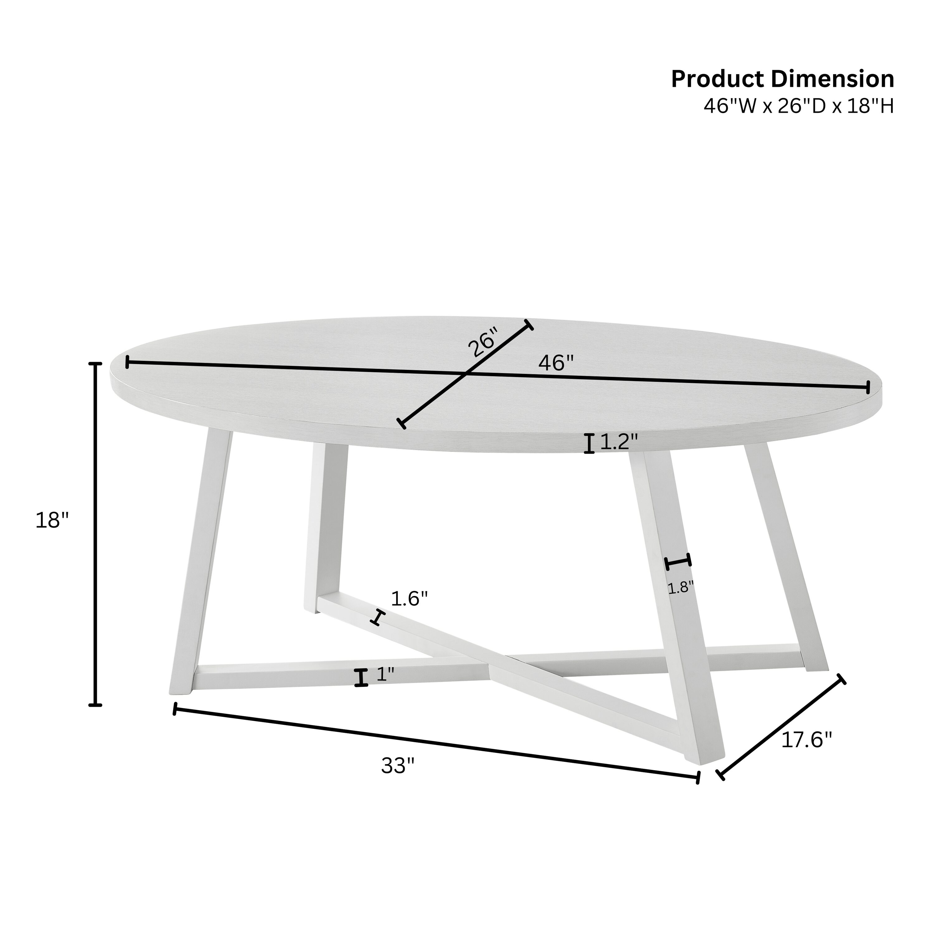 Roundhill Furniture OC0165WH Coffee-Tables - View #8