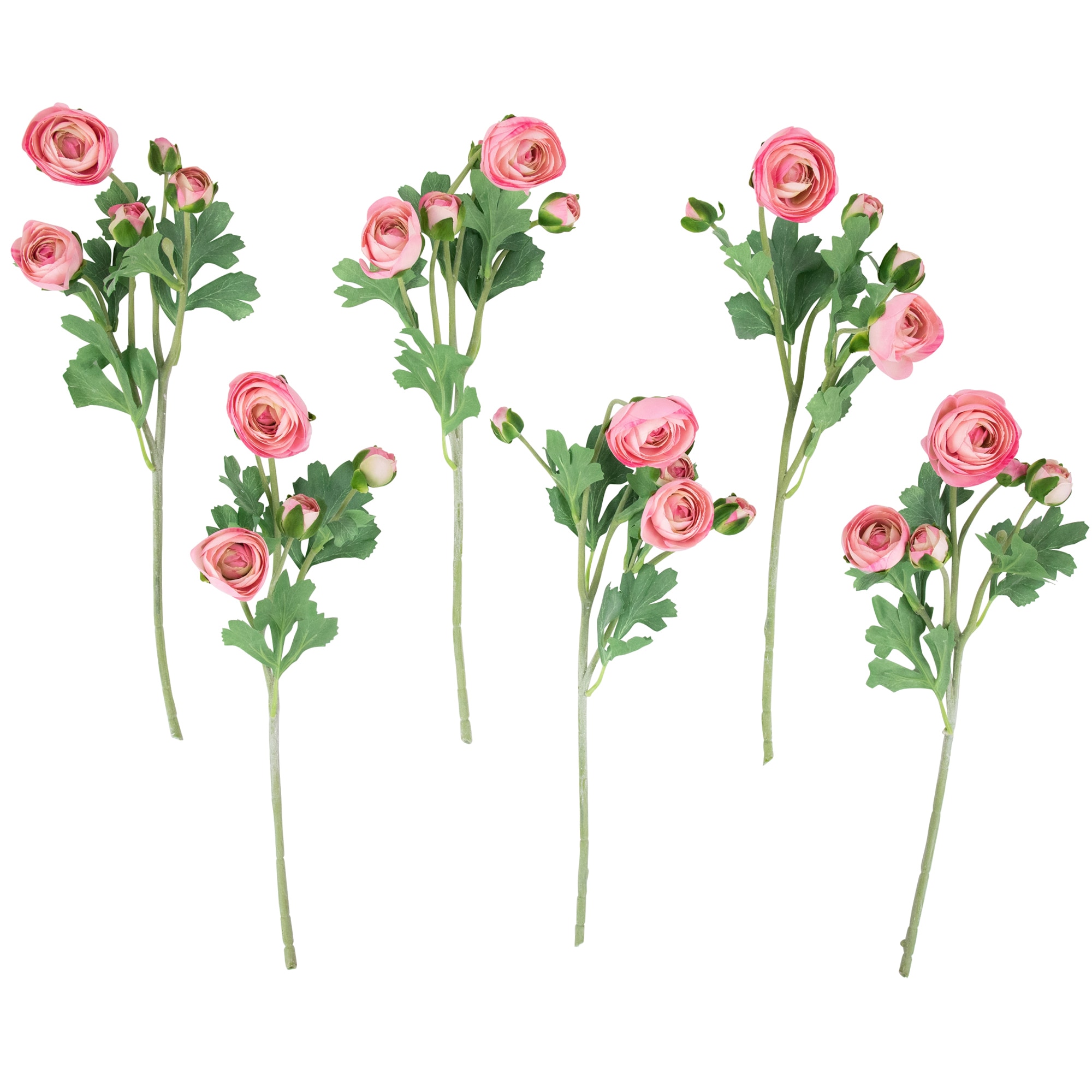 Northlight 35644511 21-in Light Pink Indoor Hanging Ranunculus Artificial flower