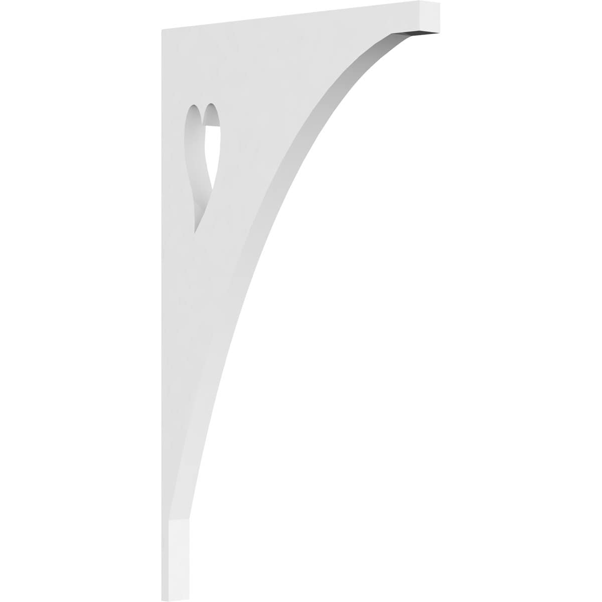 Ekena Millwork BKTP01X07X12WN Winston 5/8-in x 7-in x 12-in Off-white PVC Standard Bracket