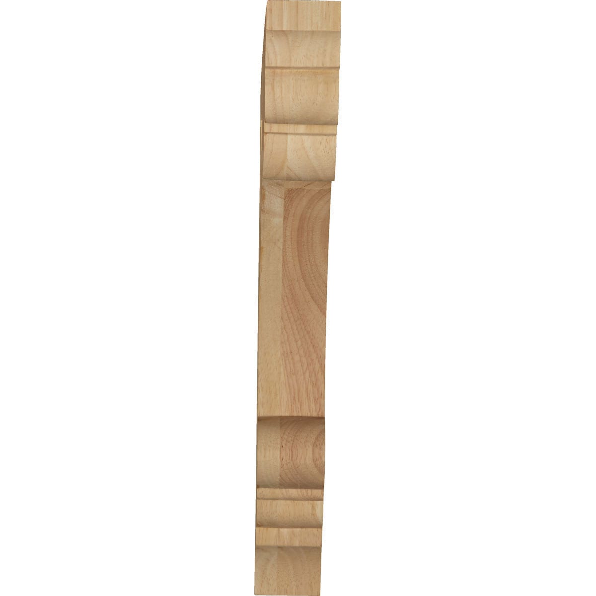 Ellis 12" Hand-Carved Rubberwood Corbel in Natural Finish