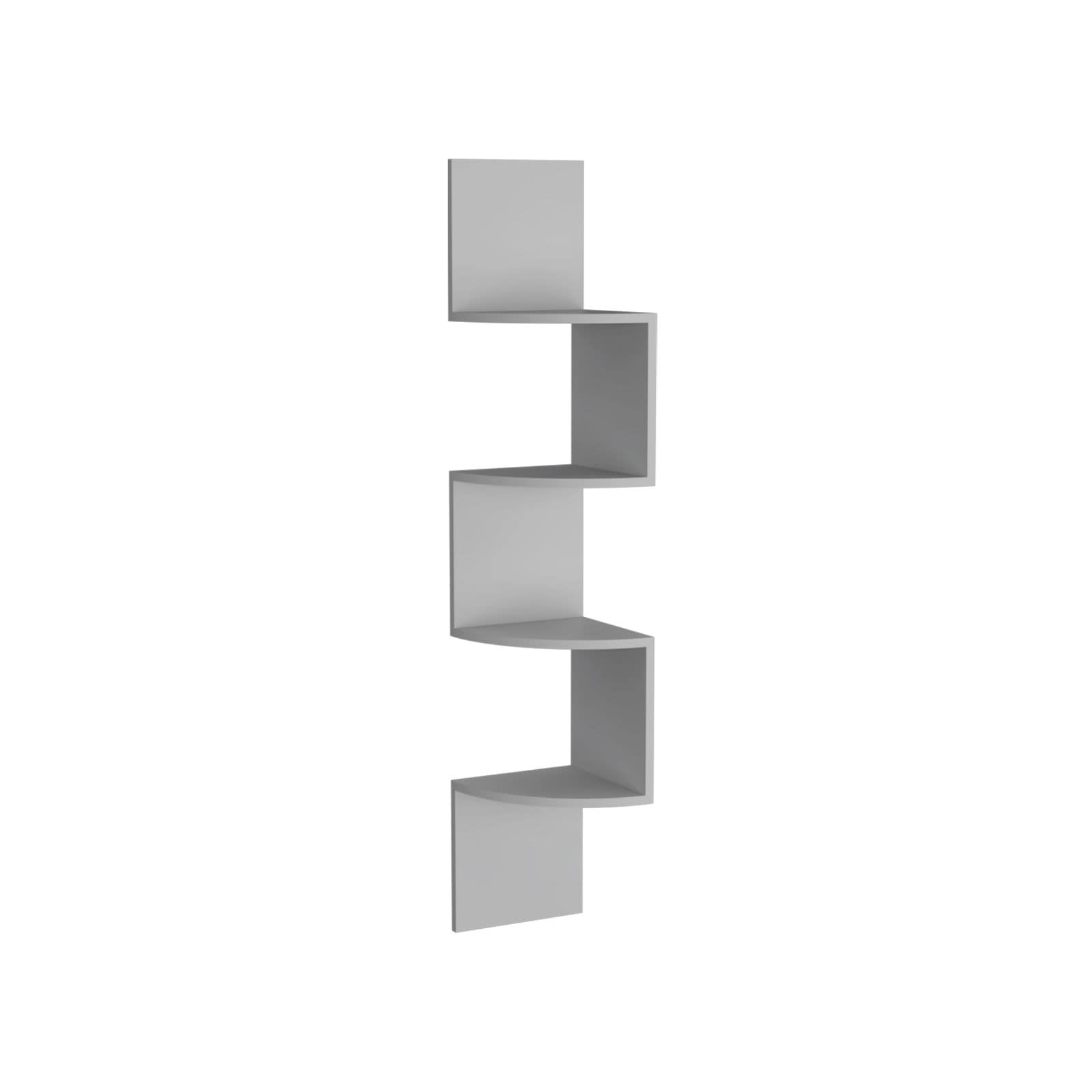 GlasFlength  Utility Storage shelf Corner Shelf Space Saving Organization for Living Room Bedroom Office White