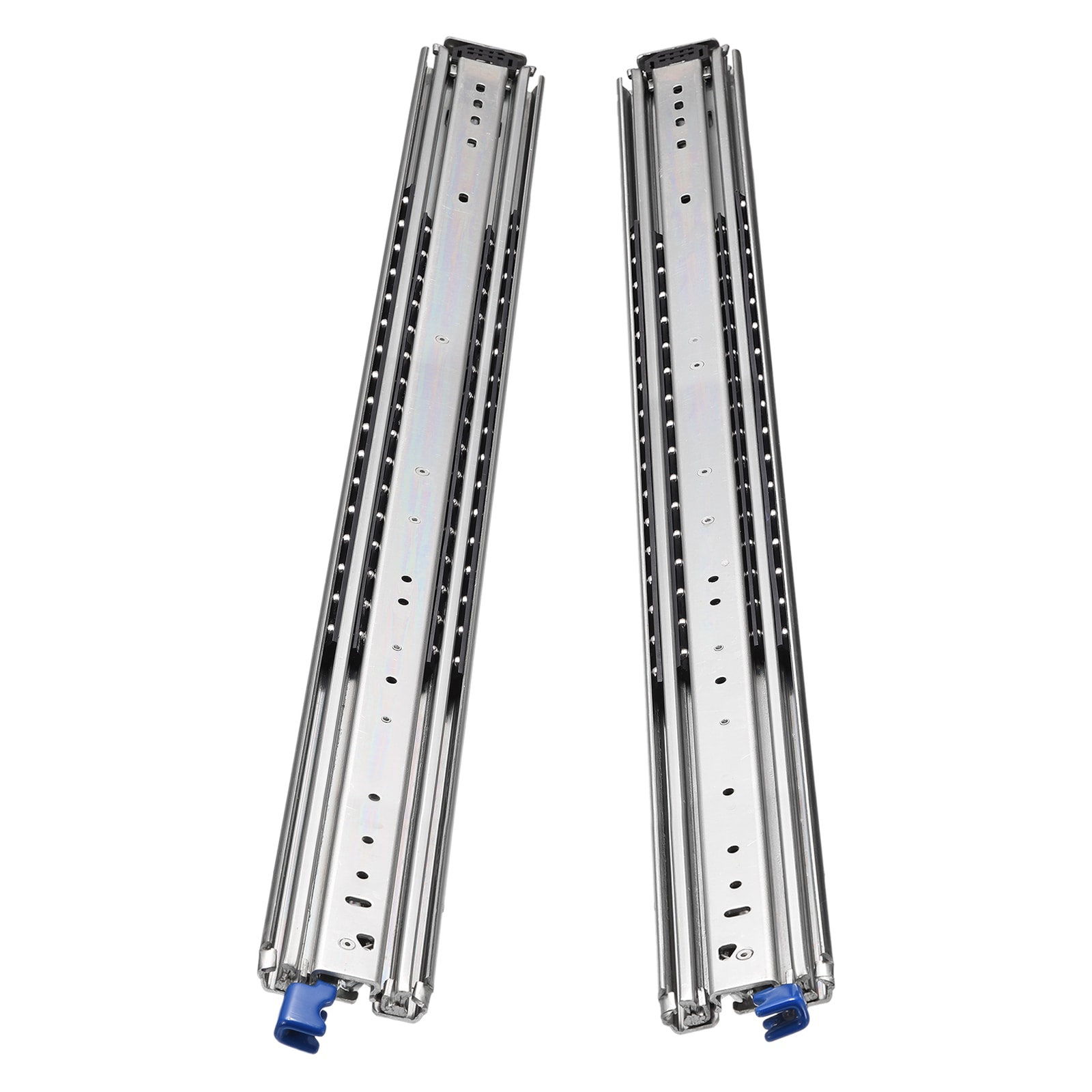 Unique Bargains Drawer Slides with Lock 48 Inch Full Extension Side Mount Ball Bearing Locking Rails 120 Kg Load Capacity Locking Drawer Slides for Truck RV Cabinet