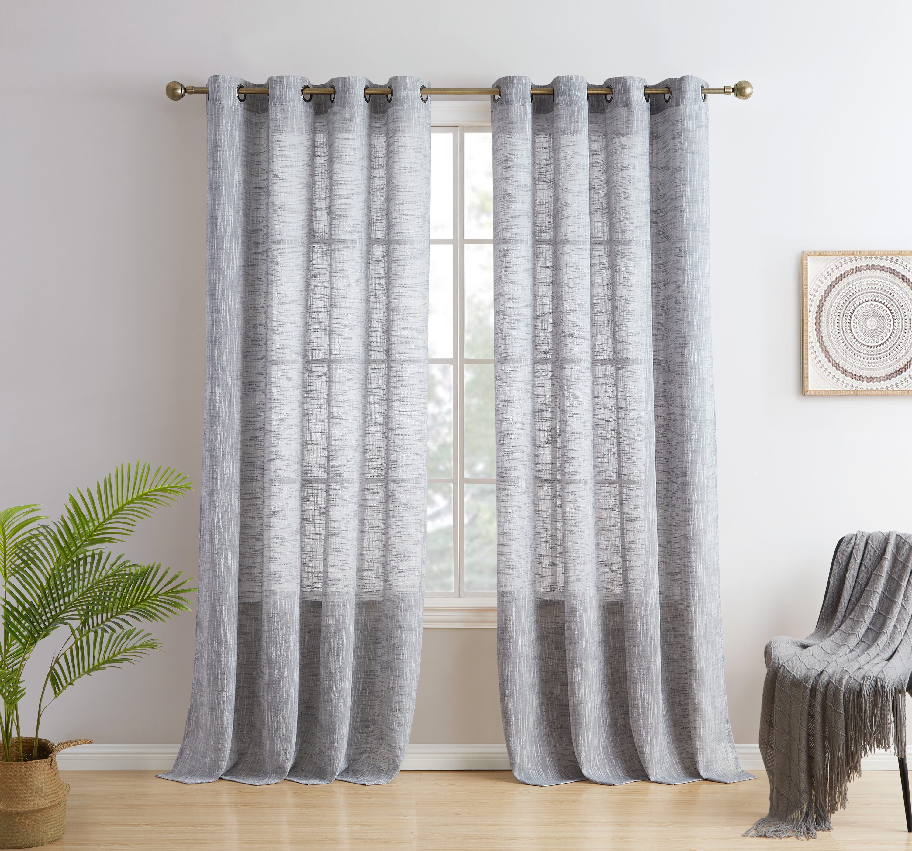 HLC.me MAD-LNGR-CHARC96 curtains - View #2