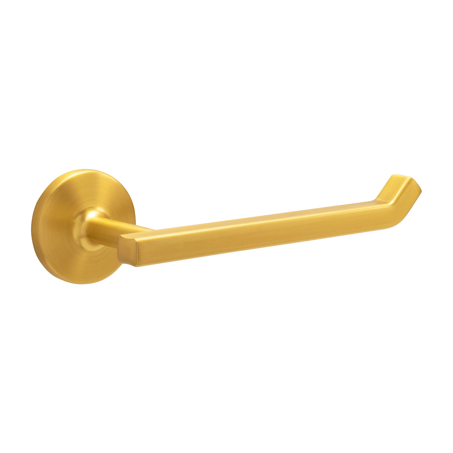 Hickory Hardware H079325-BGB Woodward Brushed Golden Brass Wall mount Single post Toilet Paper Holder 1 -Rolls with Storage