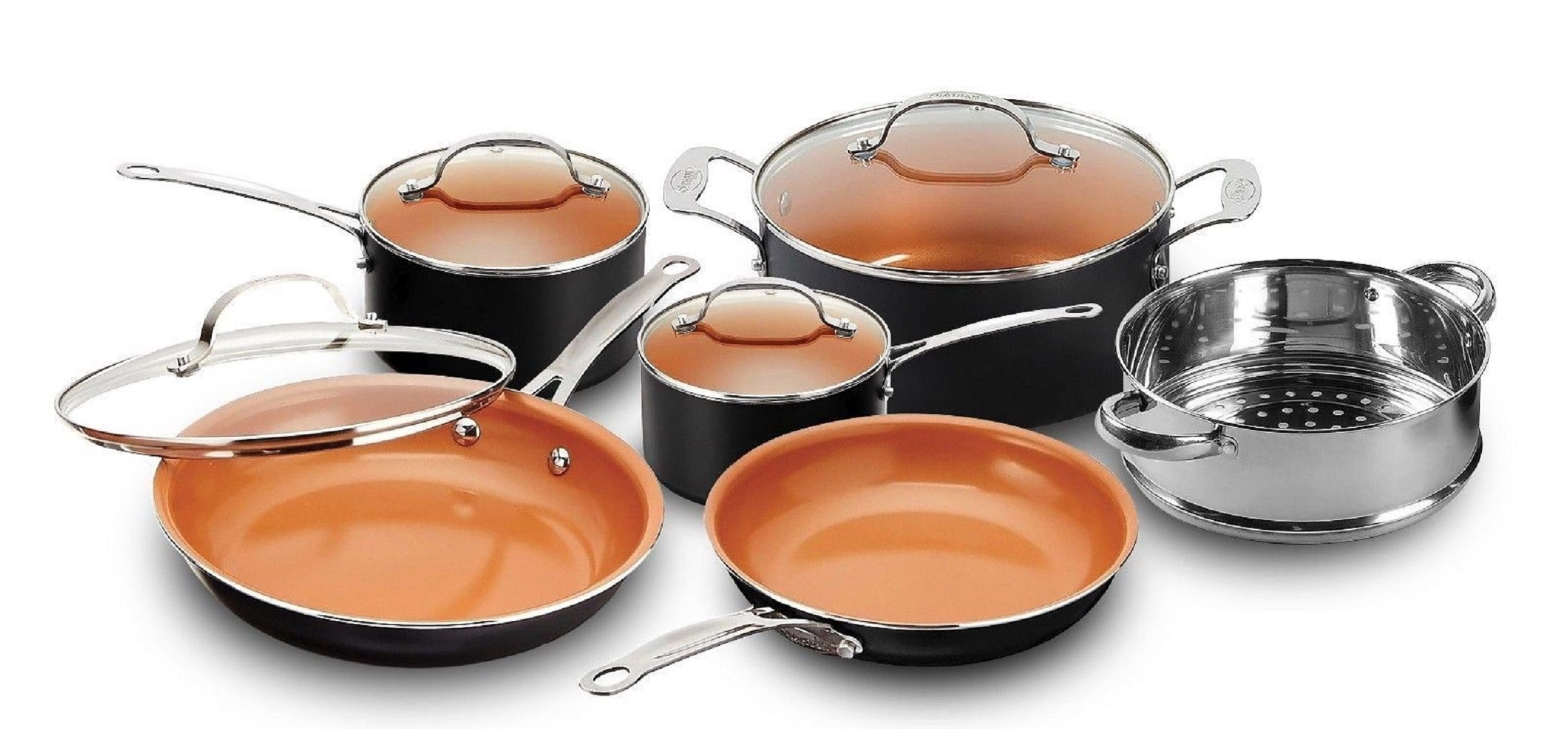 Gotham Steel 10-Piece 13.98-in Aluminum Cookware Set with Lid