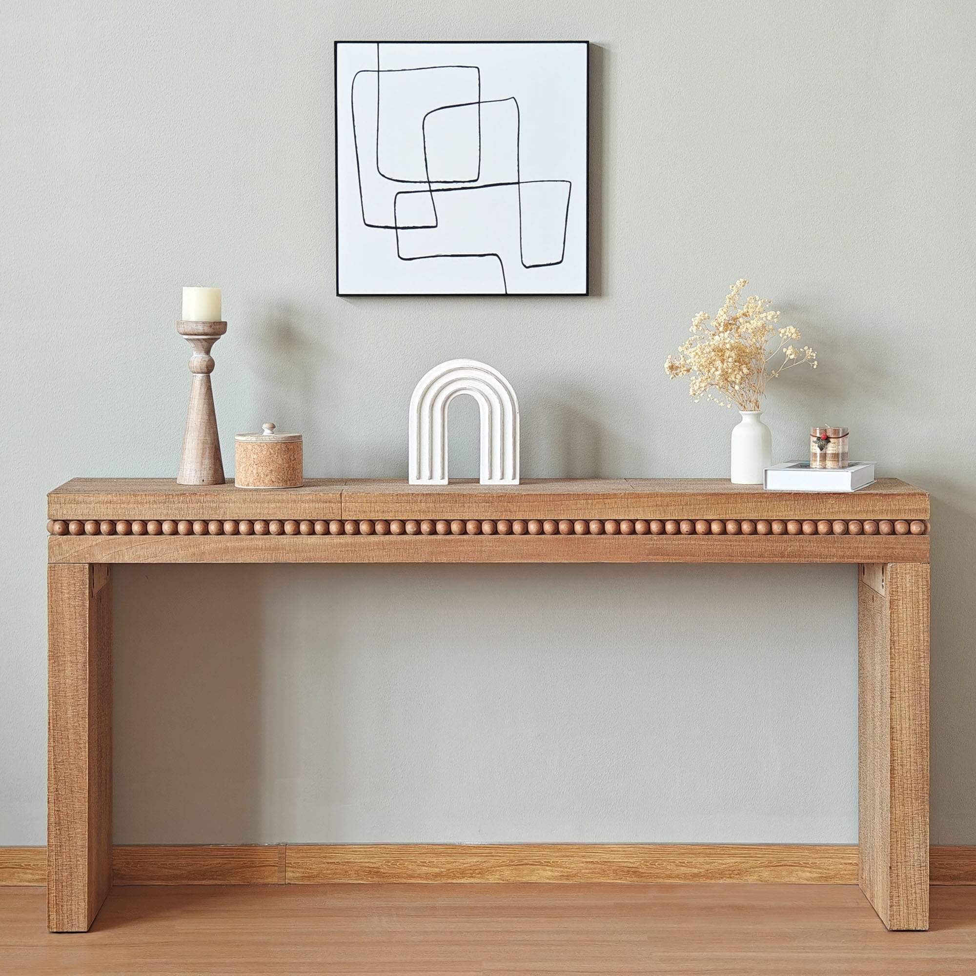 SINOFURN SYA020300BK Rustic Antique Natural Console table