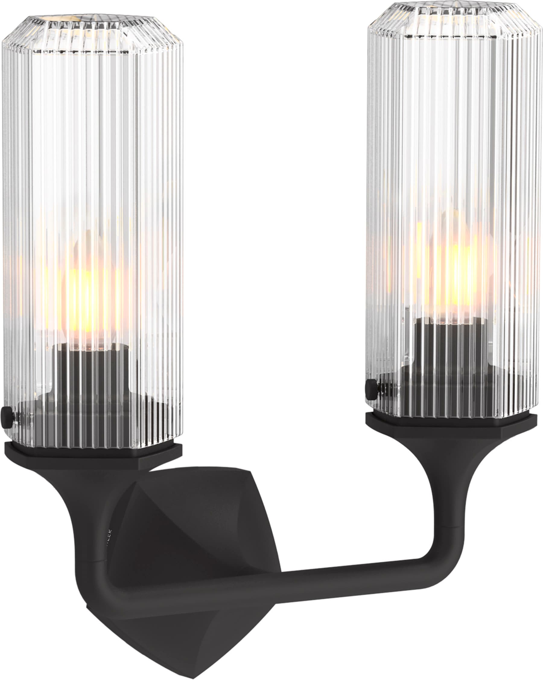 KOHLER Occasion 2-Light Matte Black Wall Sconce