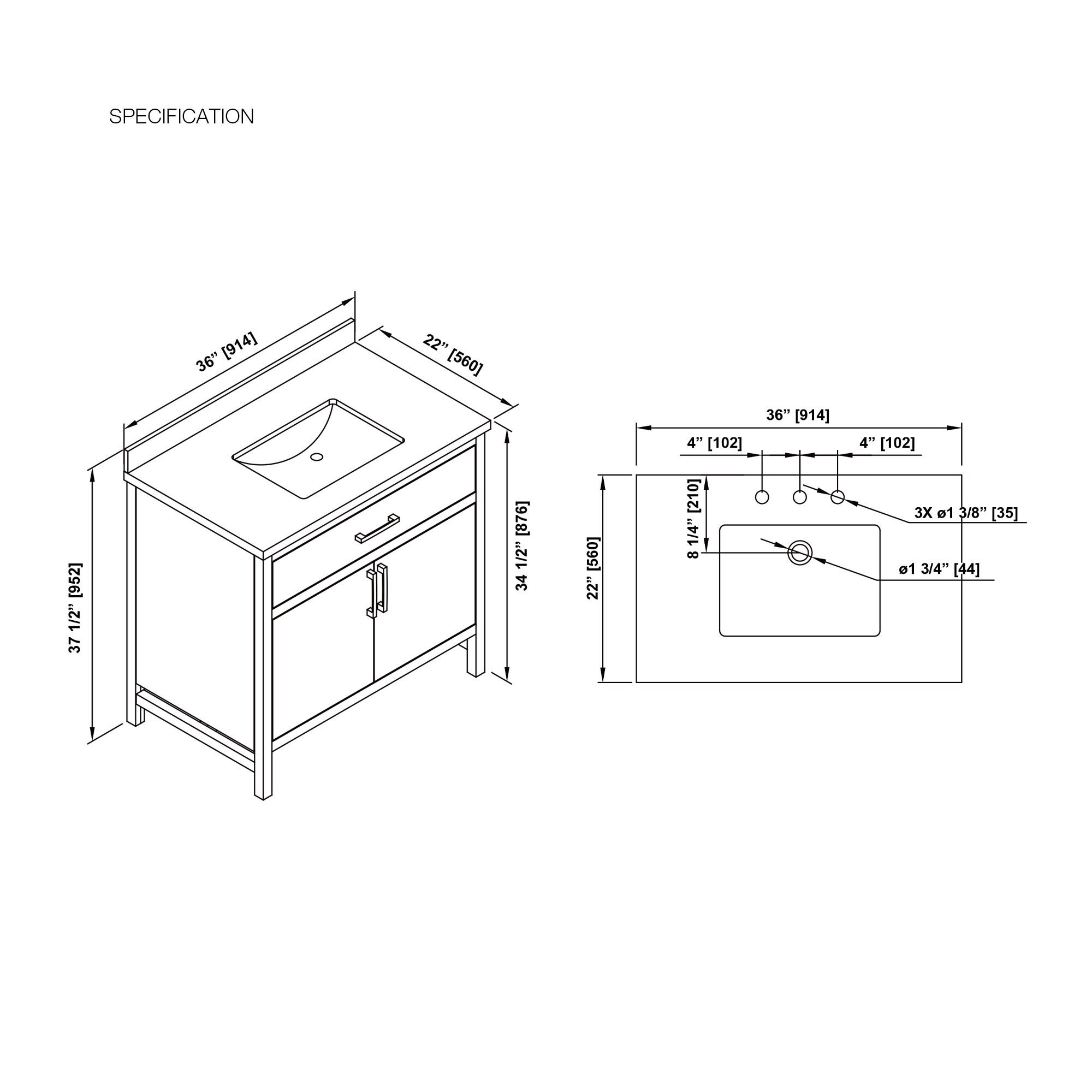 OVE Decors 15VVA-TAYL36-038 Bath-Vanity-Combo - View #13