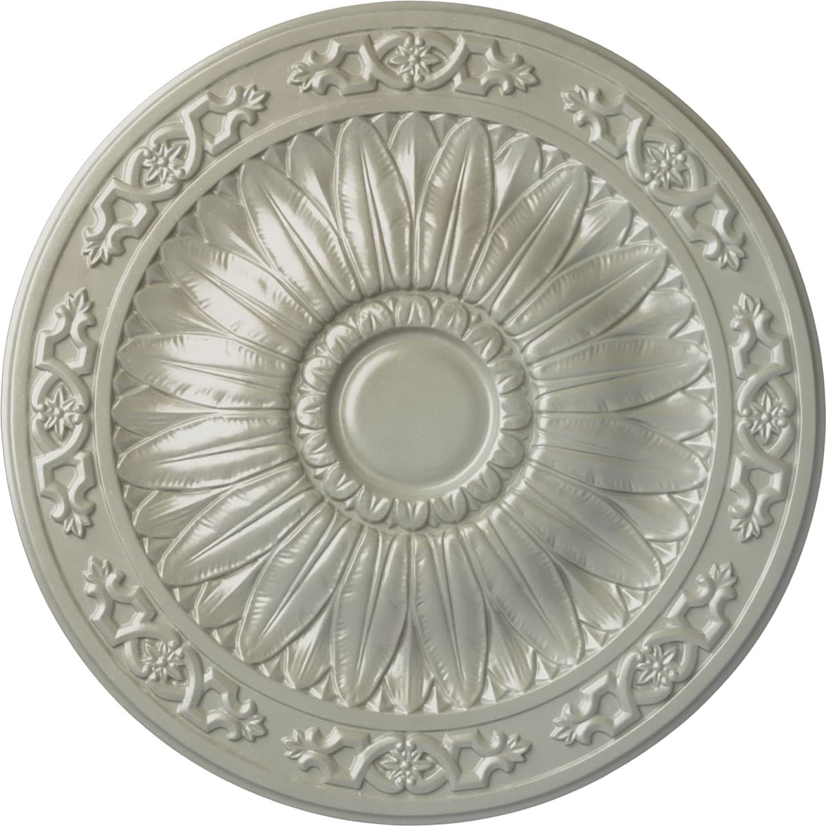 Ekena Millwork CM20LUFCS Lunel 20.25-in W x 20.25-in L Painted Flash Copper Polyurethane Whole Ceiling Medallion
