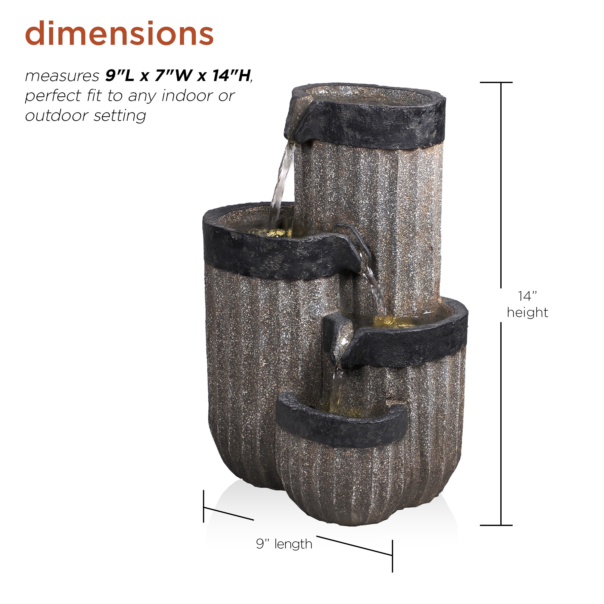 Alpine Corporation WIN1372 Indoor-Fountains - View #3