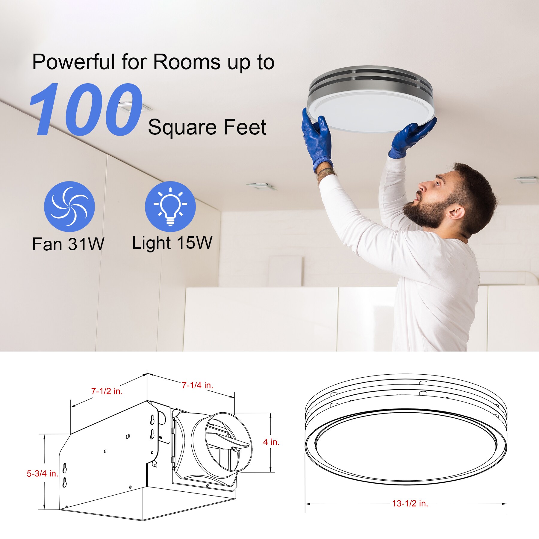 Akicon AK13110N4-S Bath-Fans - View #4