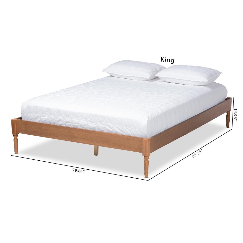 Baxton Studio Colette Ash Walnut Queen Wood Platform Bed in the