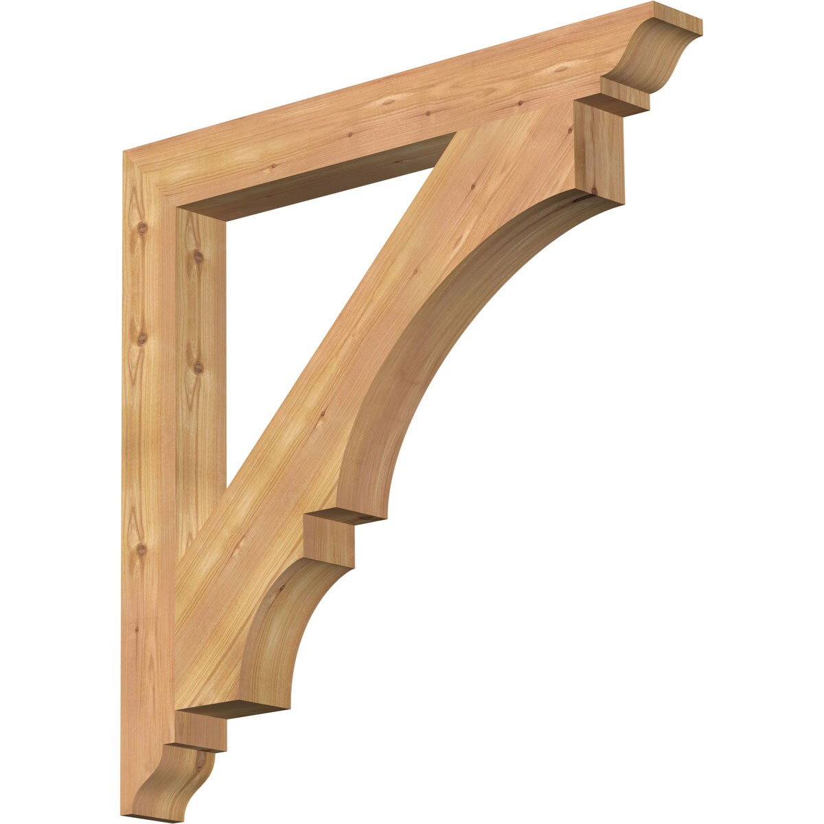 Ekena Millwork BKT04X32X32BOA01SWR Balboa traditional smooth 3-1/2-in x 32-in x 32-in Western red cedar Brown Wood Standard bracket