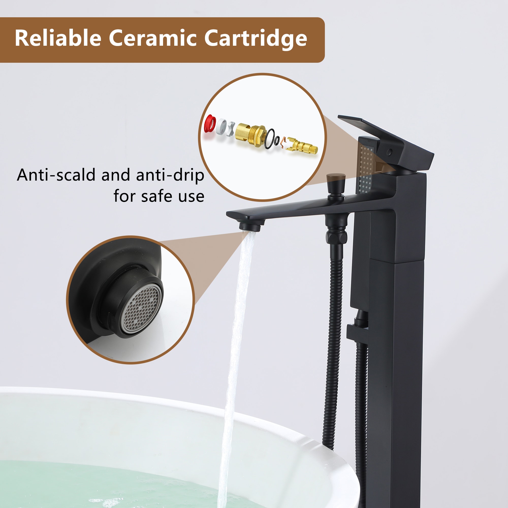 CASAINC TC08-ORB Roman-Tub-Faucets - View #6