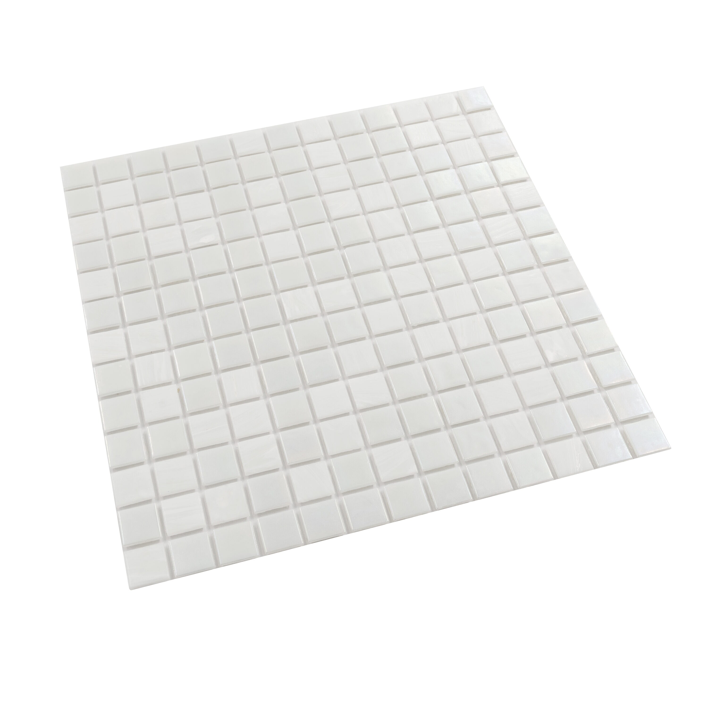 12" x 12" Glossy White Glass Mosaic Tile