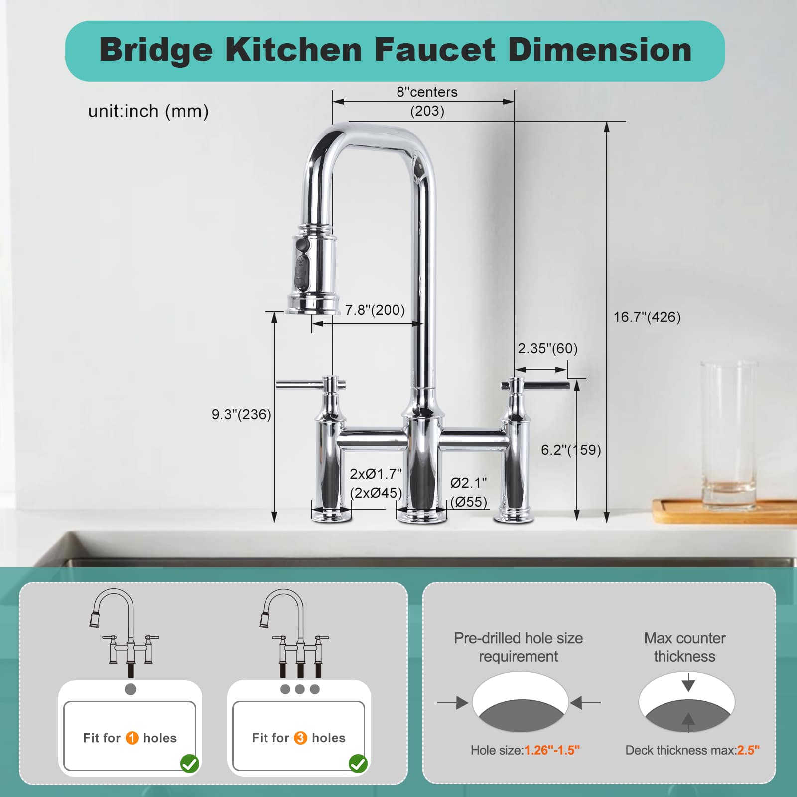 ARCORA AR7108901C Kitchen-Faucets - View #3