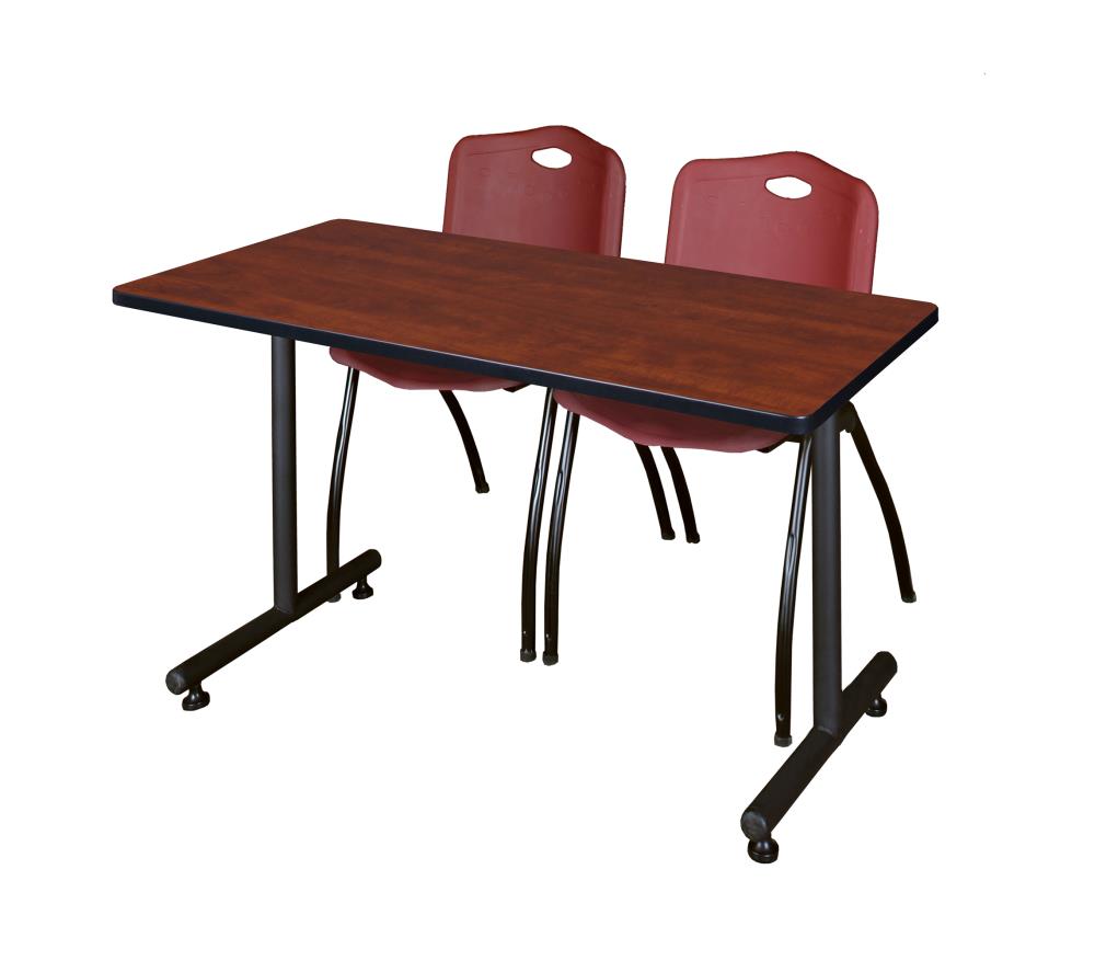 Regency MKTRCT4830CH47BY Training Red 4-Person Training Table (48-in W x 29-in H)