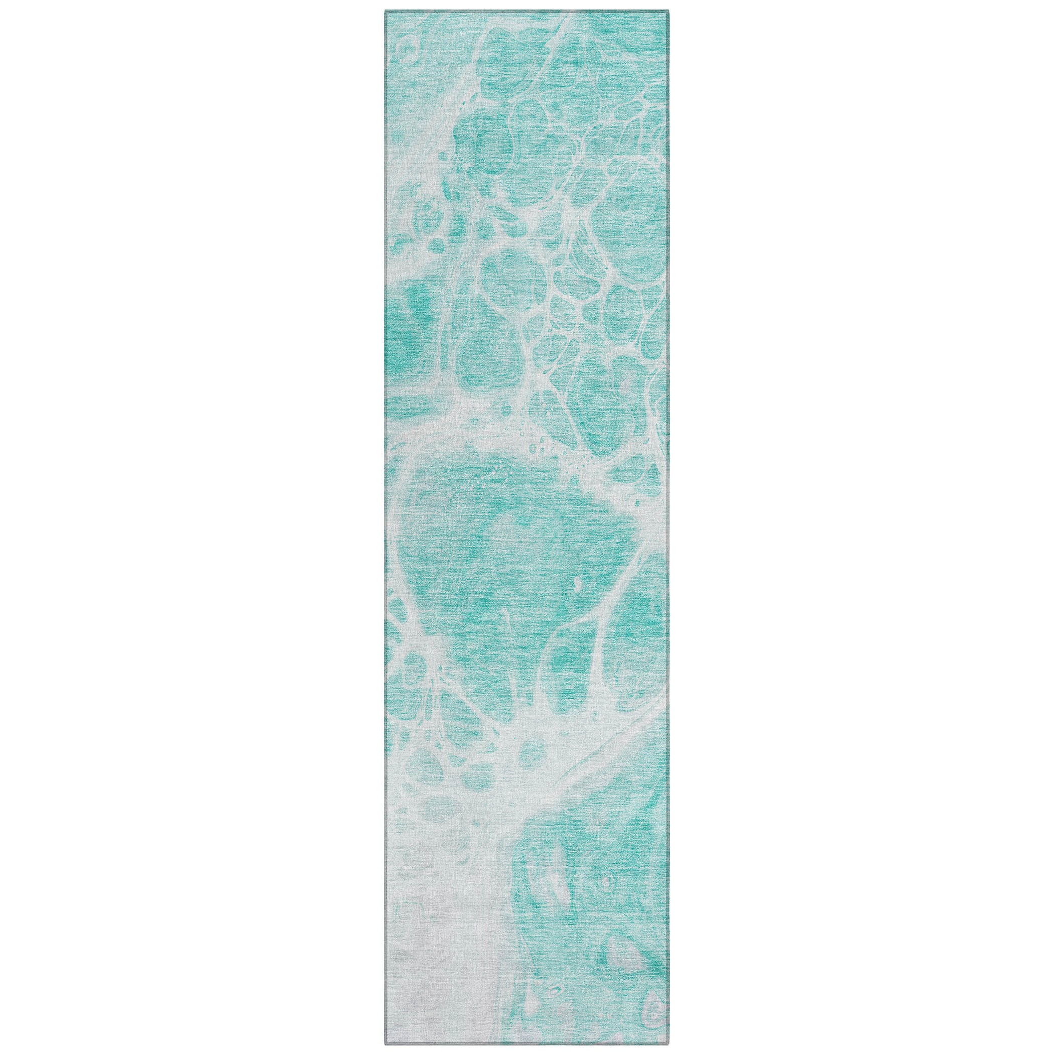 Addison Rugs ACN682AQ2X8 Chantille ACN682AQ 2 x 7 (ft) Polyester Aqua Rectangular Indoor/Outdoor Geometric Machine washable Area rug